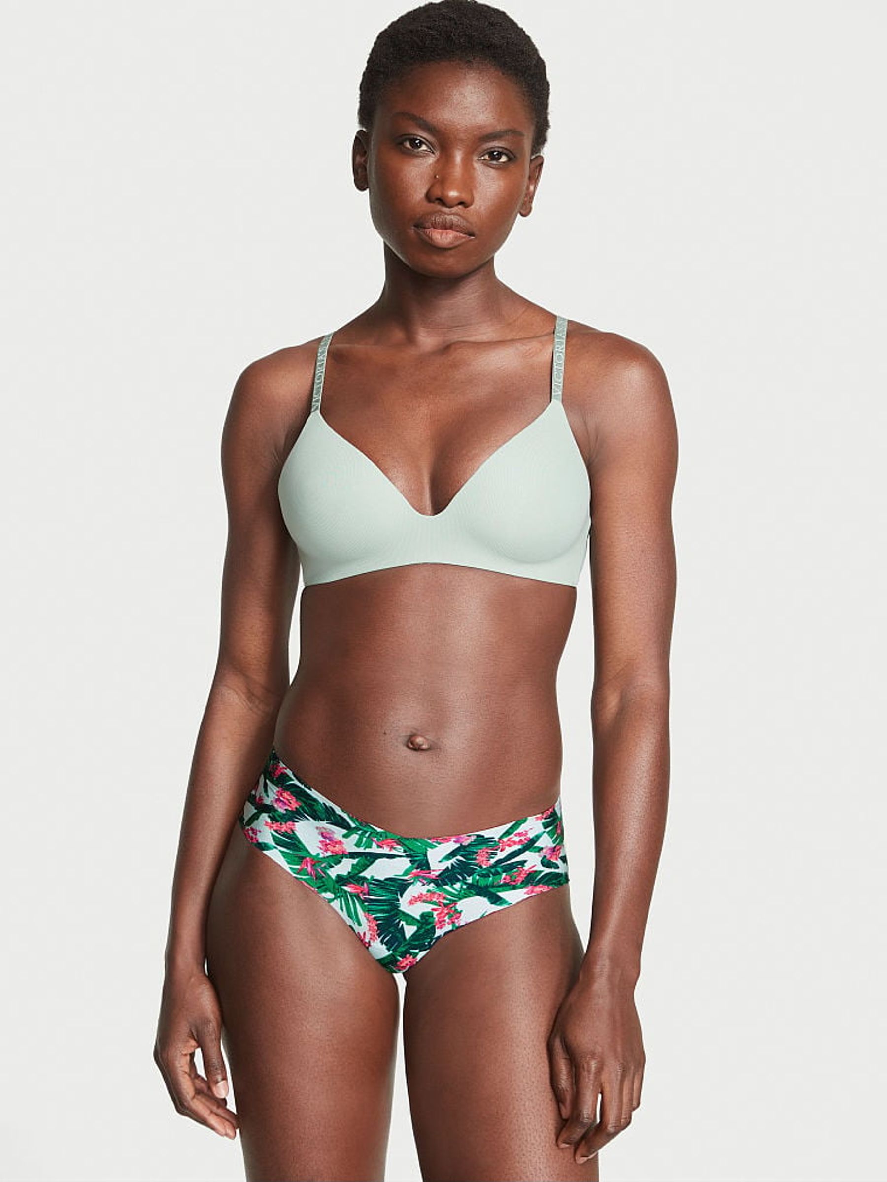 Blue Tropic Palm Smooth No Show Cheeky Knickers - Image 1 of 3