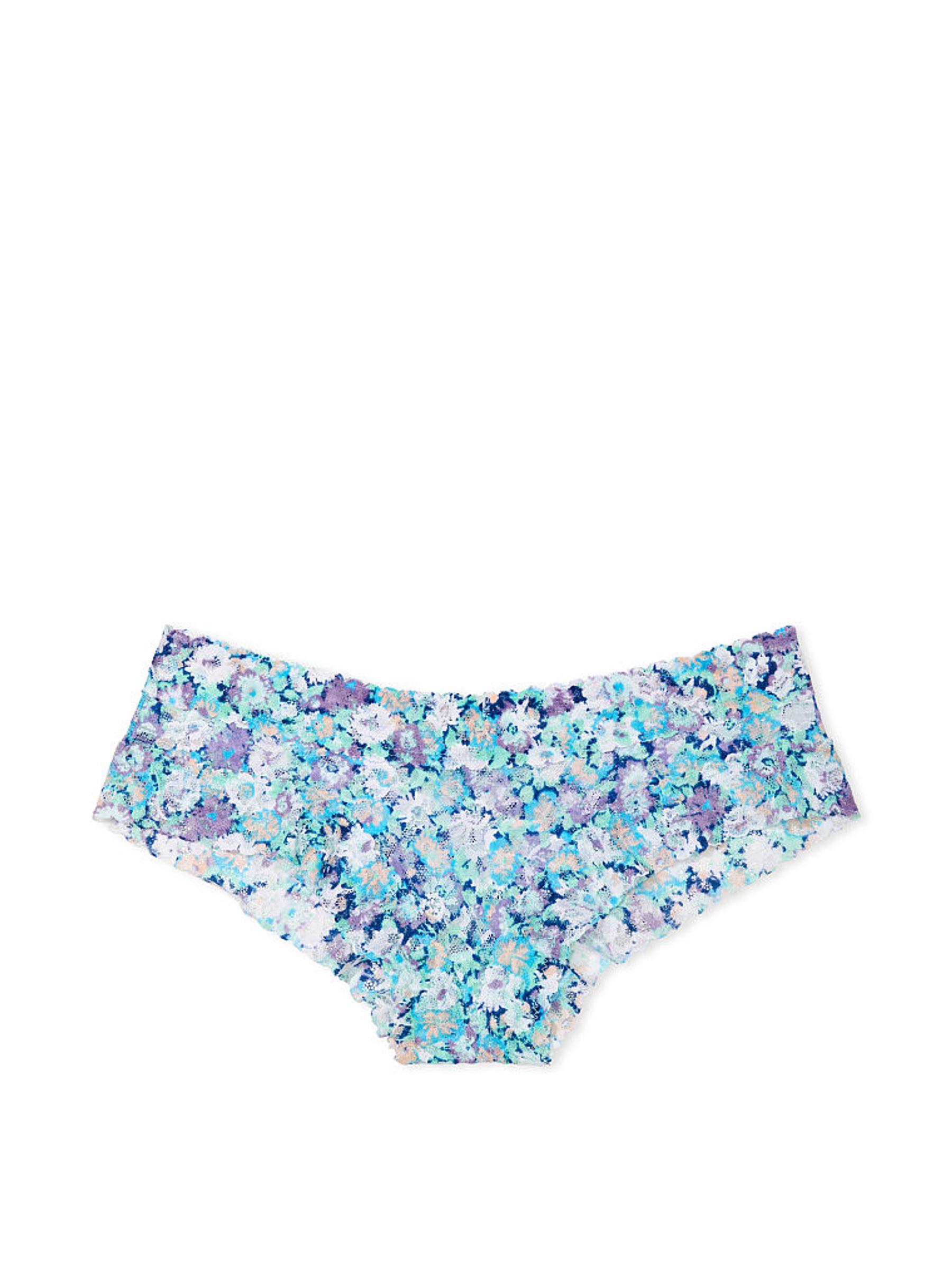 Blue Ditsy Floral Cheeky Lace Knickers - Image 3 of 3