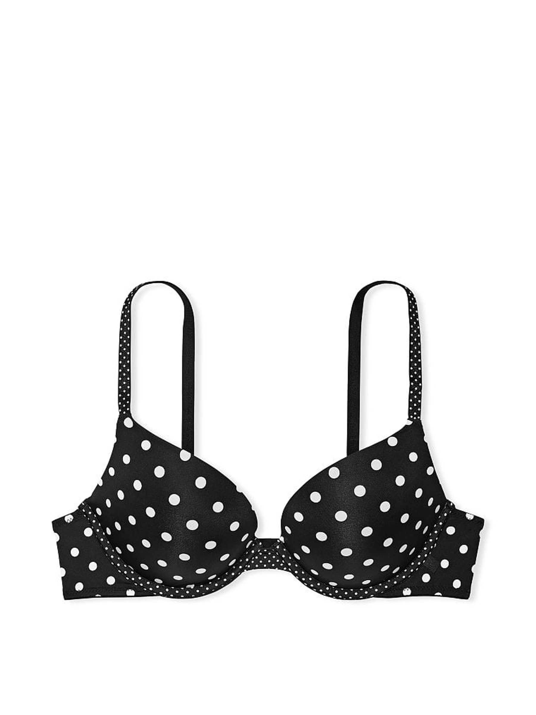 Black Dots T Shirt Push Up Bra - Image 1 of 2