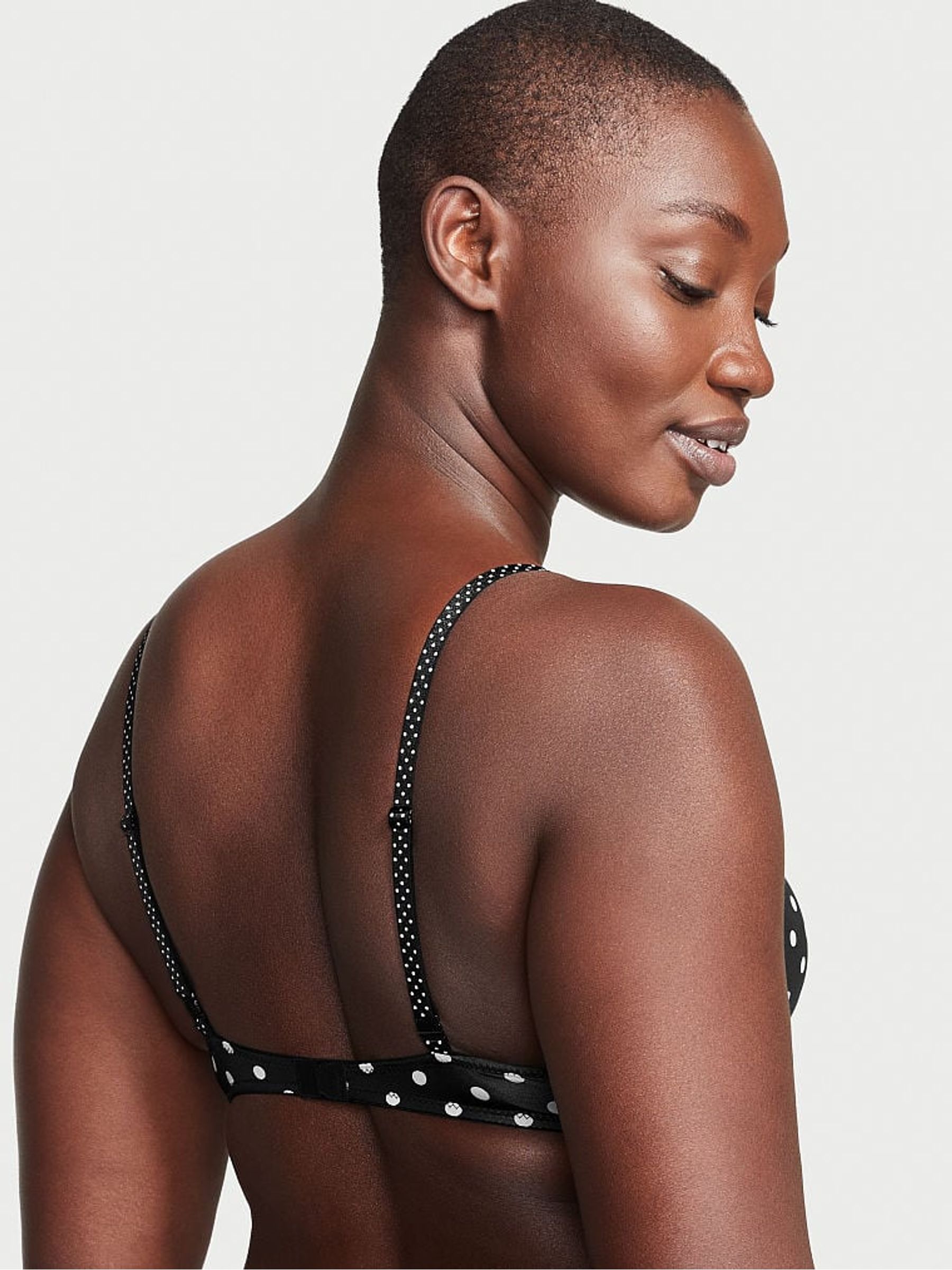 Black Dots T Shirt Push Up Bra - Image 2 of 2