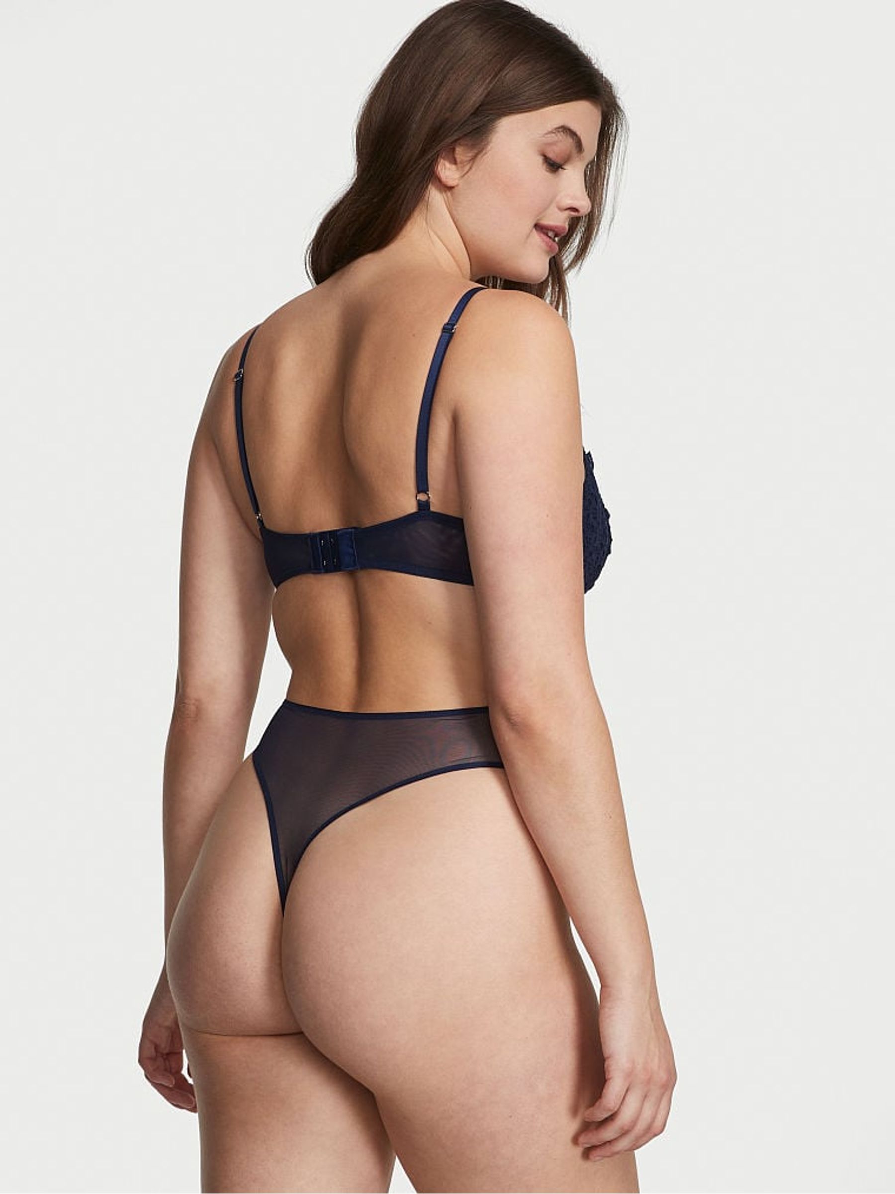 Ensign Navy Blue Broderie Unlined Balcony Body - Image 2 of 3