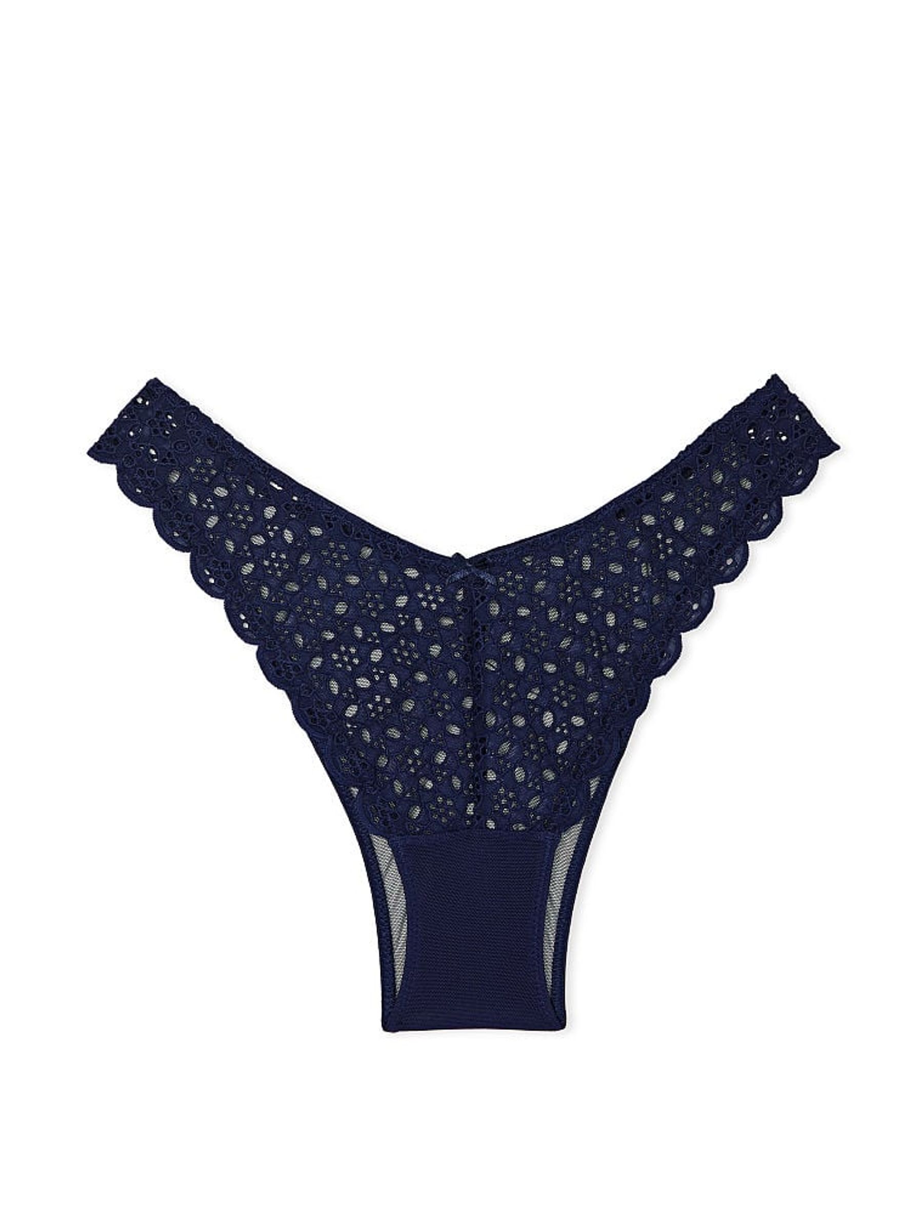 Ensign Navy Blue Brazilian Broderie Knickers - Image 3 of 3