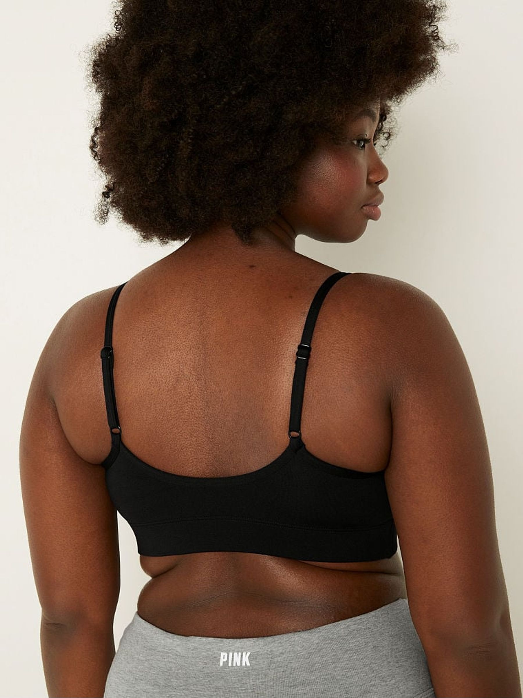 Pure Black Lightly Lined Scoop Sports Bra - Image 2 of 4