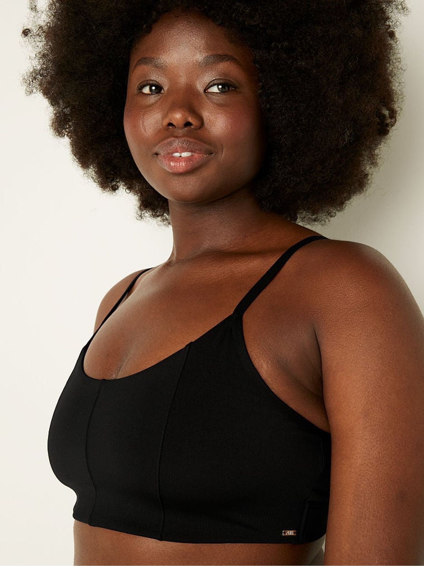 Pure Black Lightly Lined Scoop Sports Bra - Image 3 of 4