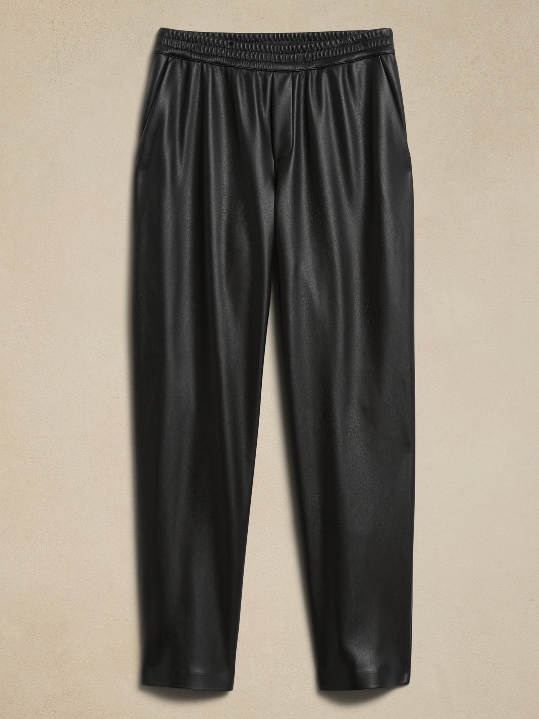 Banana Republic Black Black Faux Leather Trousers - Image 5 of 5