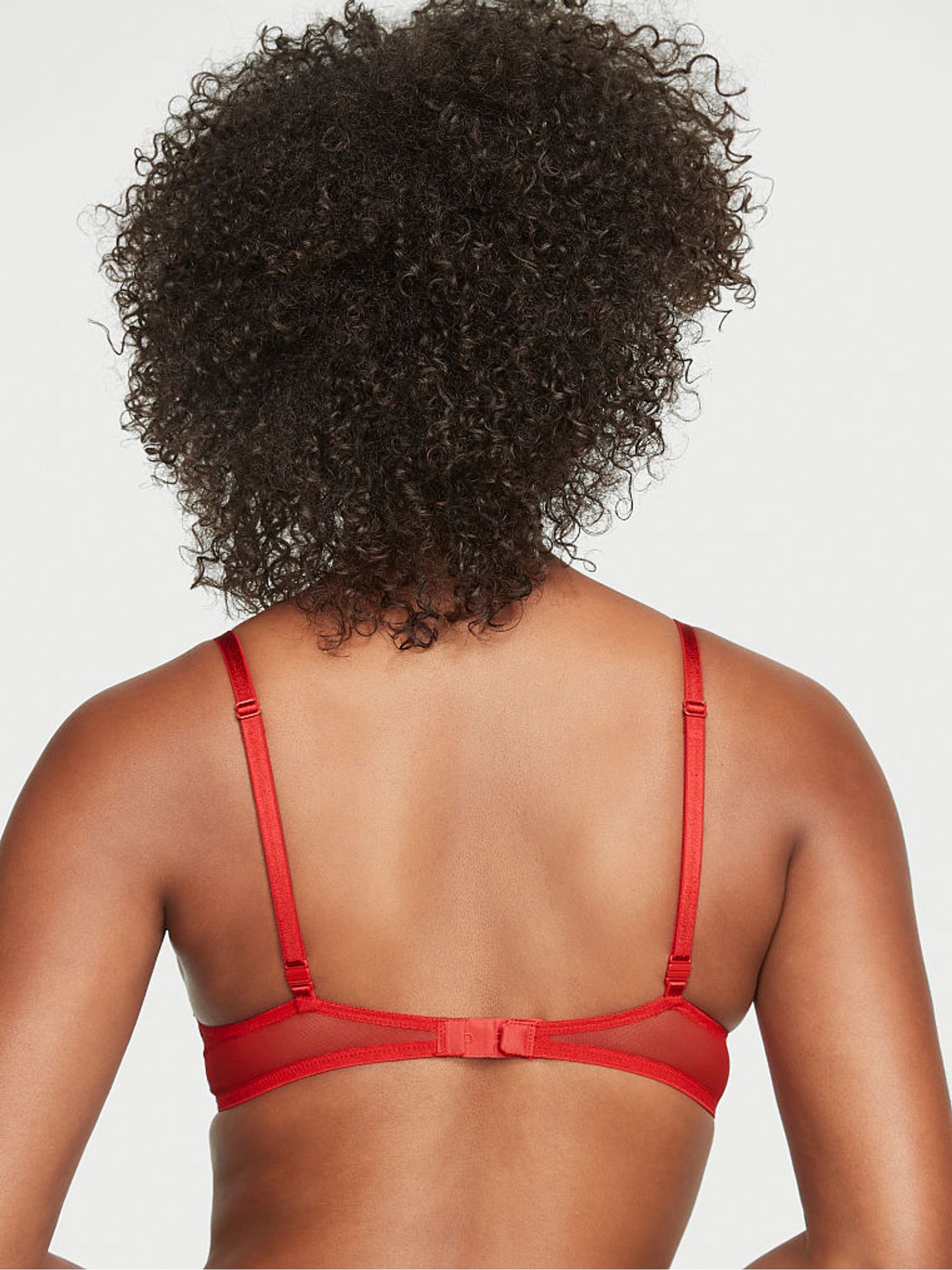 Lipstick Red Sexy Tee Posey Lace Push-Up Bra - Image 2 of 3