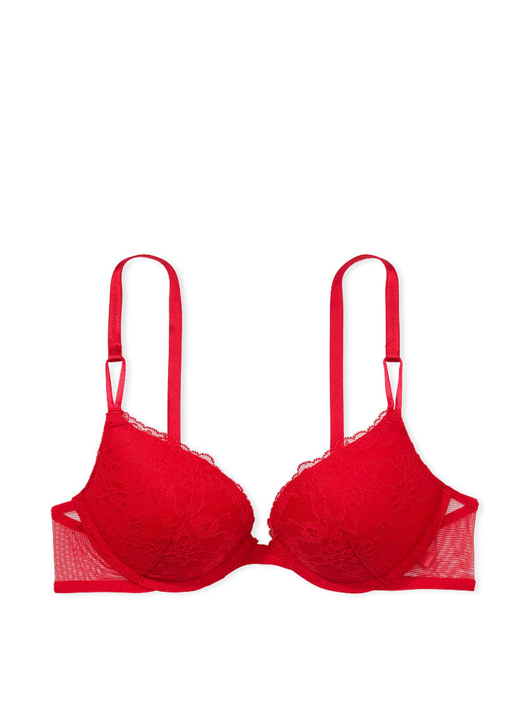 Lipstick Red Sexy Tee Posey Lace Push-Up Bra - Image 3 of 3