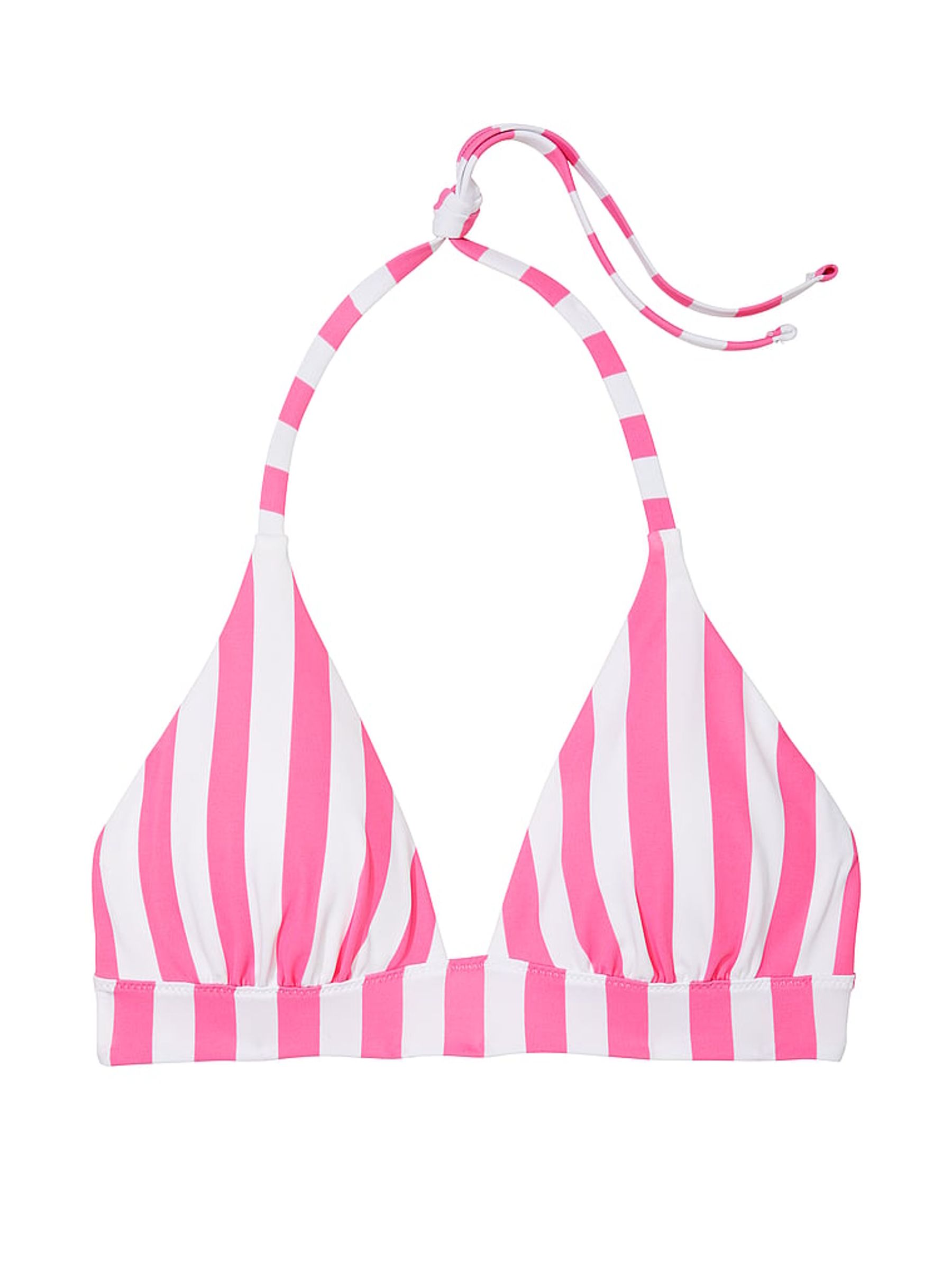 Pink Cabana Stripe Halter Swim Bikini Top - Image 3 of 3