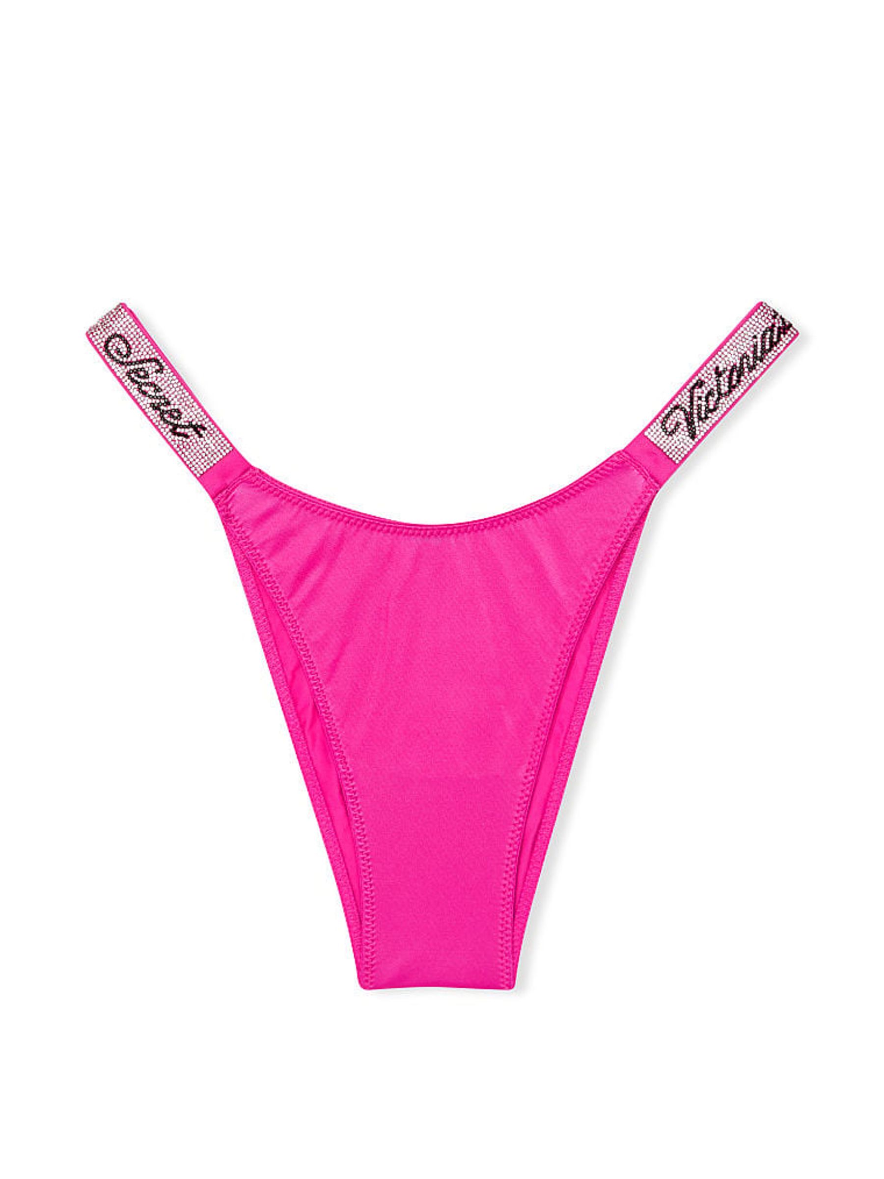 Fuchsia Frenzy Pink Smooth Brazilian Shine Strap Knickers - Image 3 of 3
