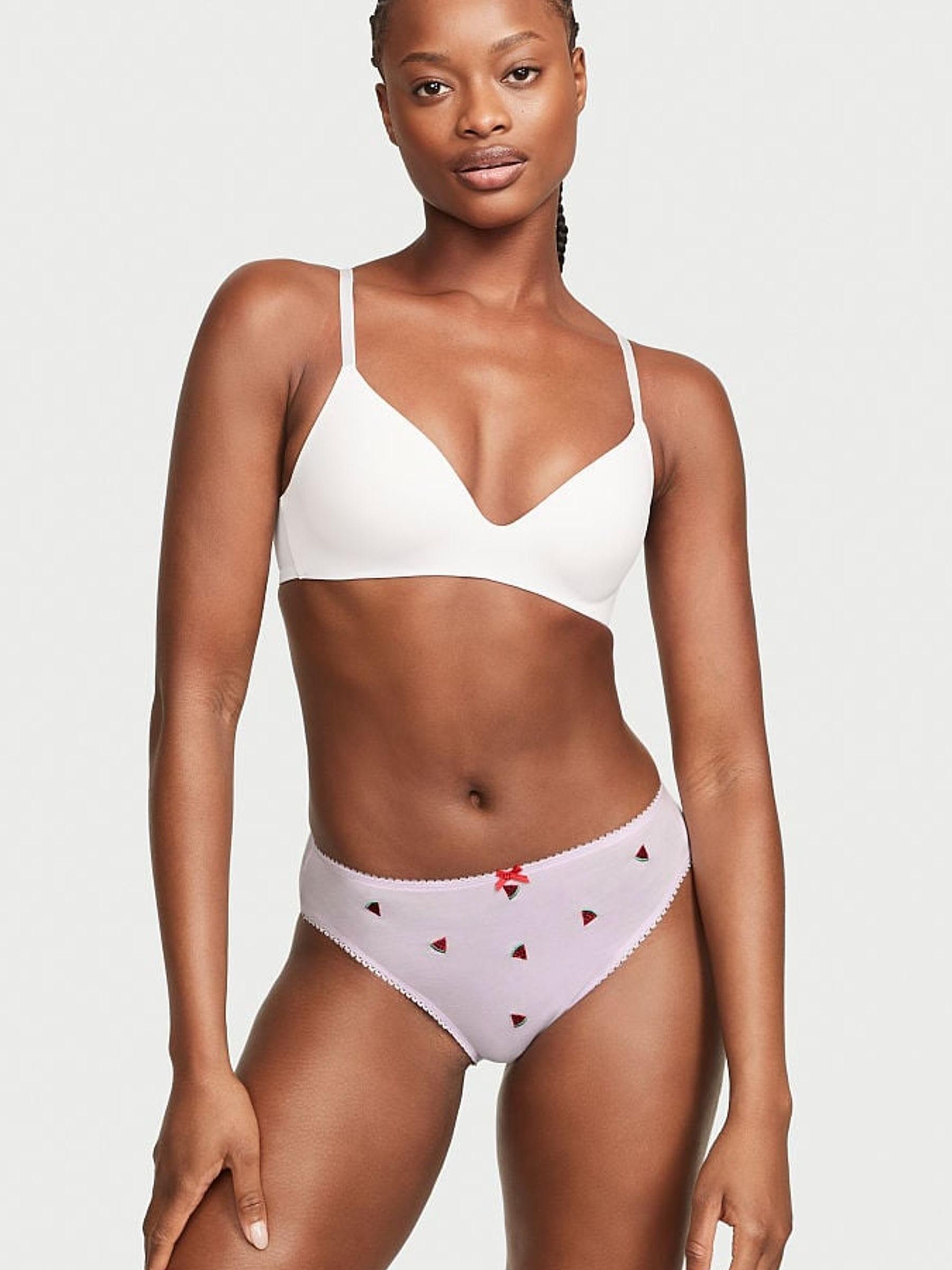 Purple Watermelon Brief Stretch Cotton G String Knickers - Image 1 of 3