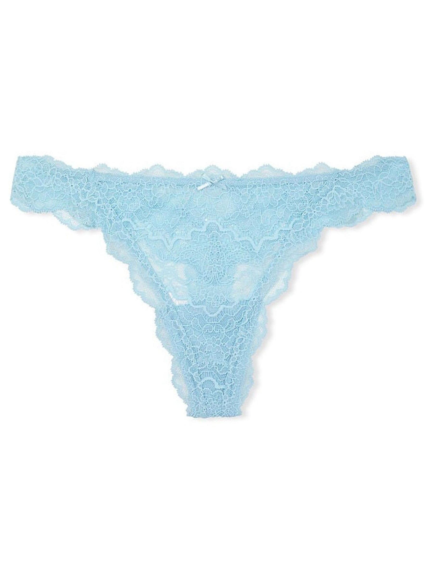 Blue Topaz Lace Thong Knickers - Image 1 of 1