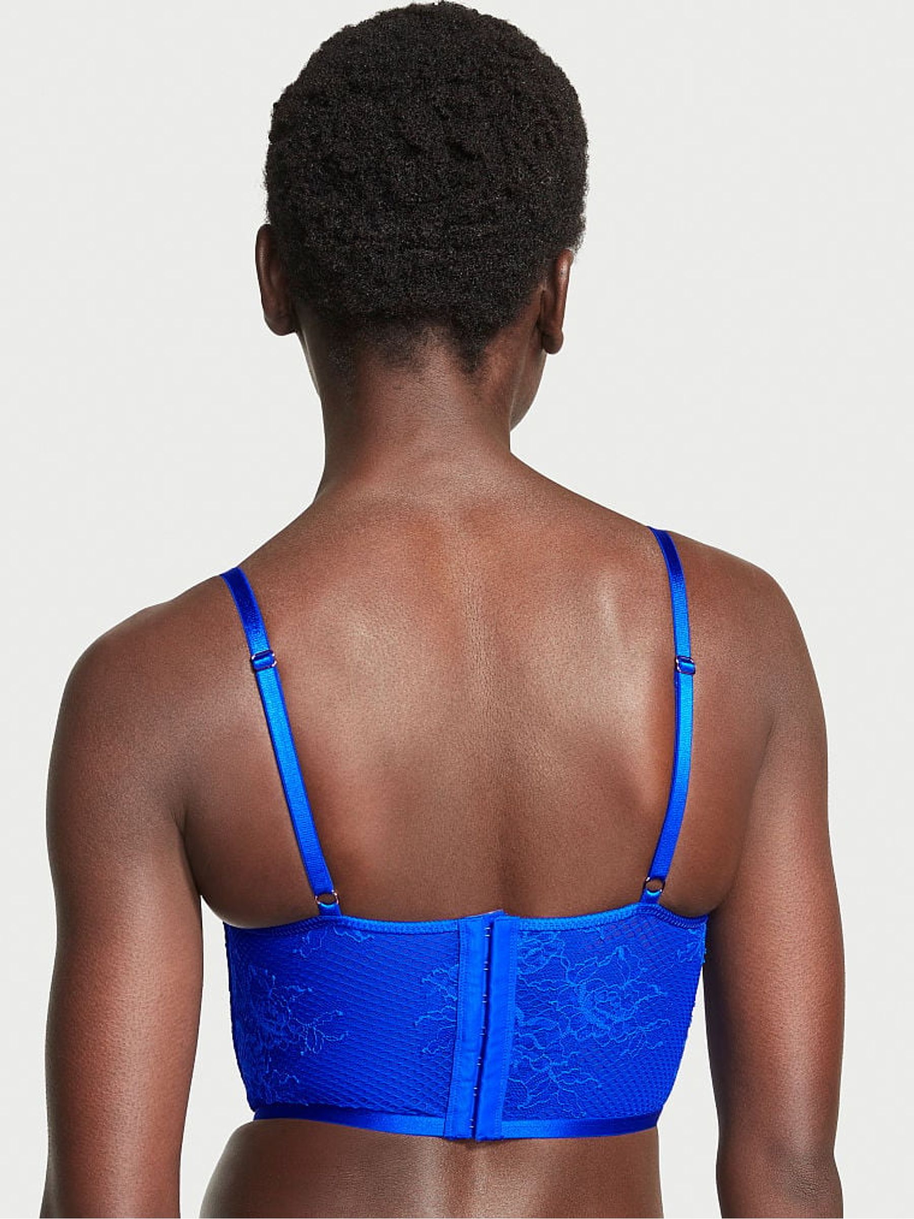 Blue Oar Corset Strappy Fishnet Lace Bra - Image 2 of 4