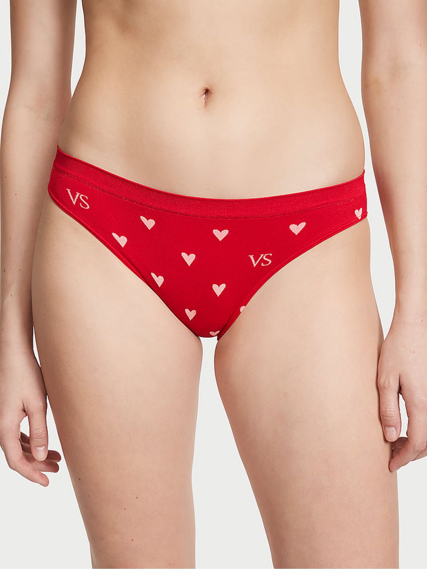 Red Printed Seamless Bikini Knickers - Image 1 of 1
