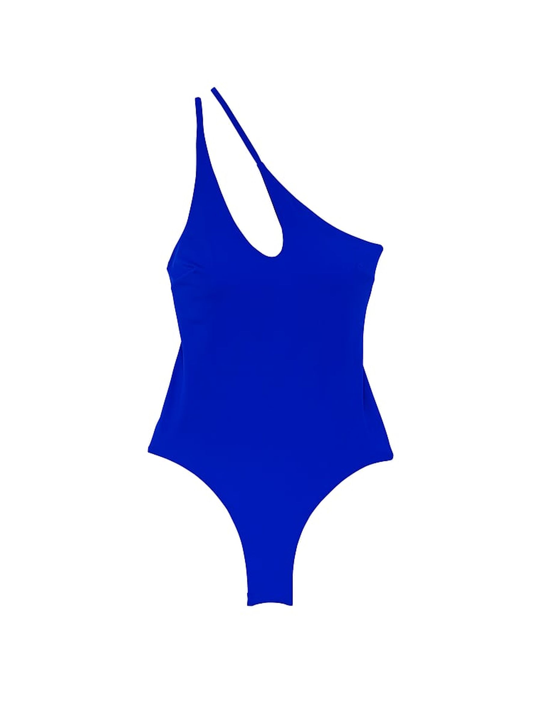 Blue Oar Cut Out One Shoulder One Piece Swimsuit - Image 3 of 3