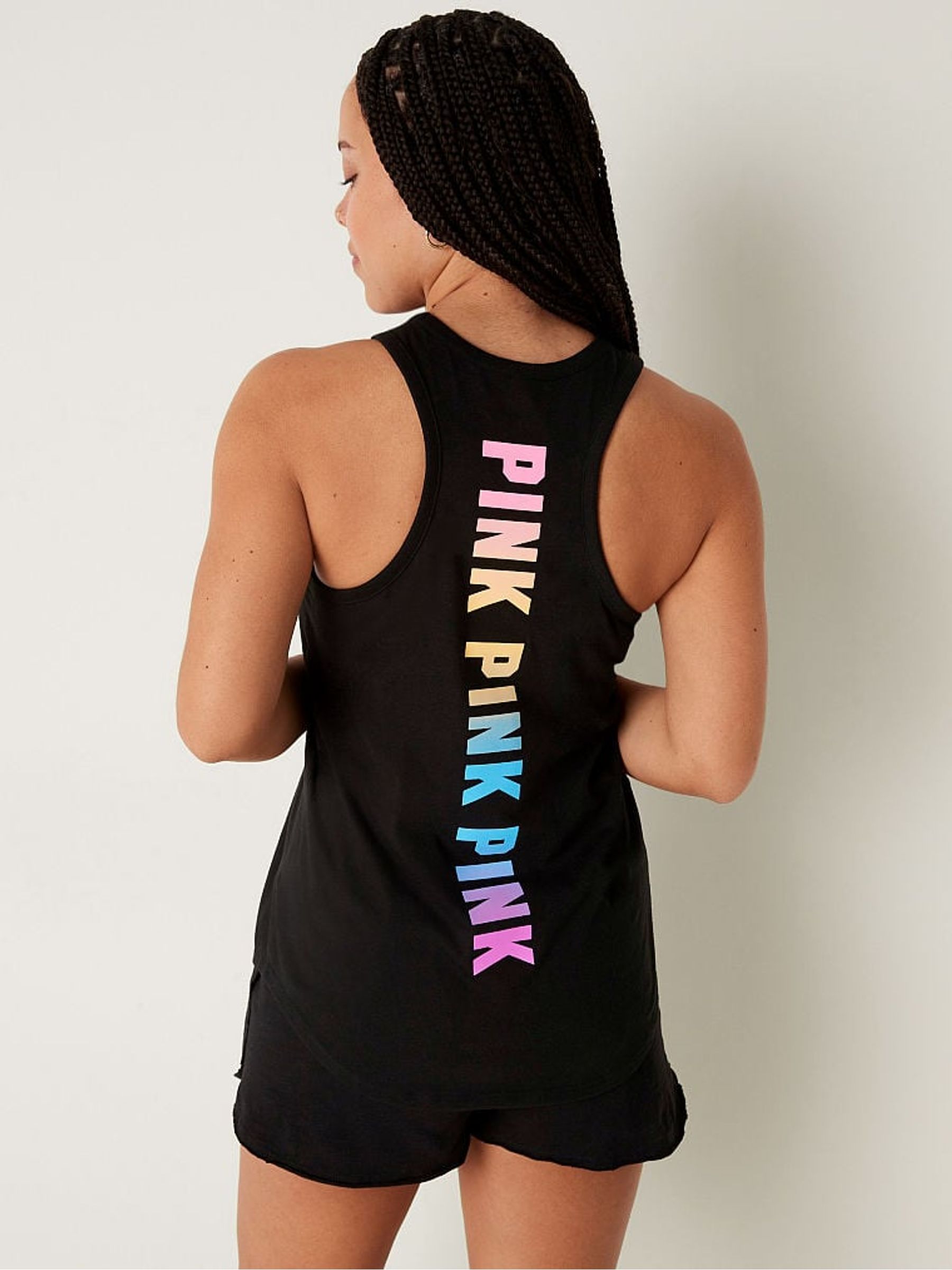 Pure Black Gradient Everyday Ringer Tank - Image 2 of 4