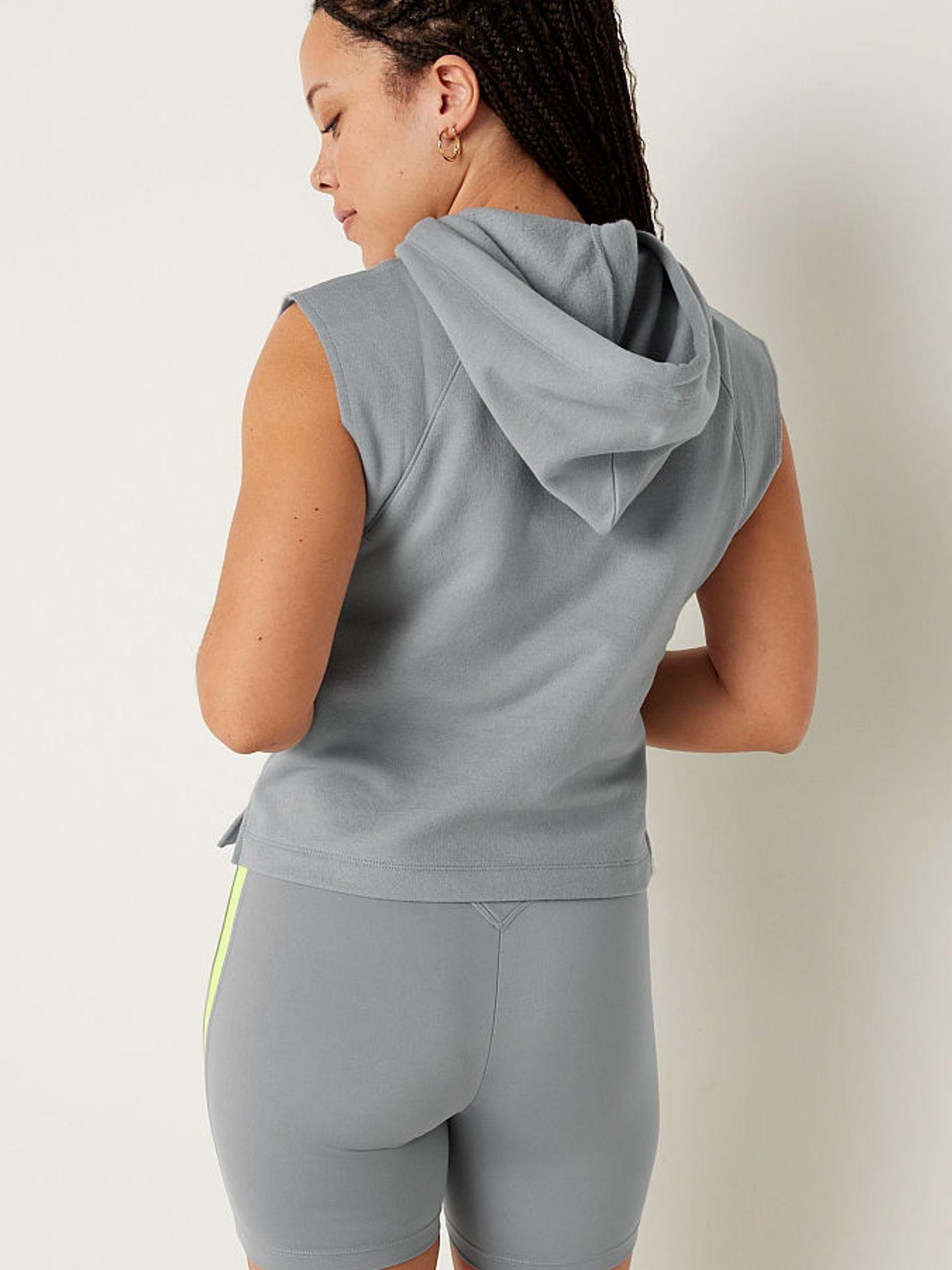 Grey Oasis Cropped Sleeveless Hoodie - Image 2 of 4