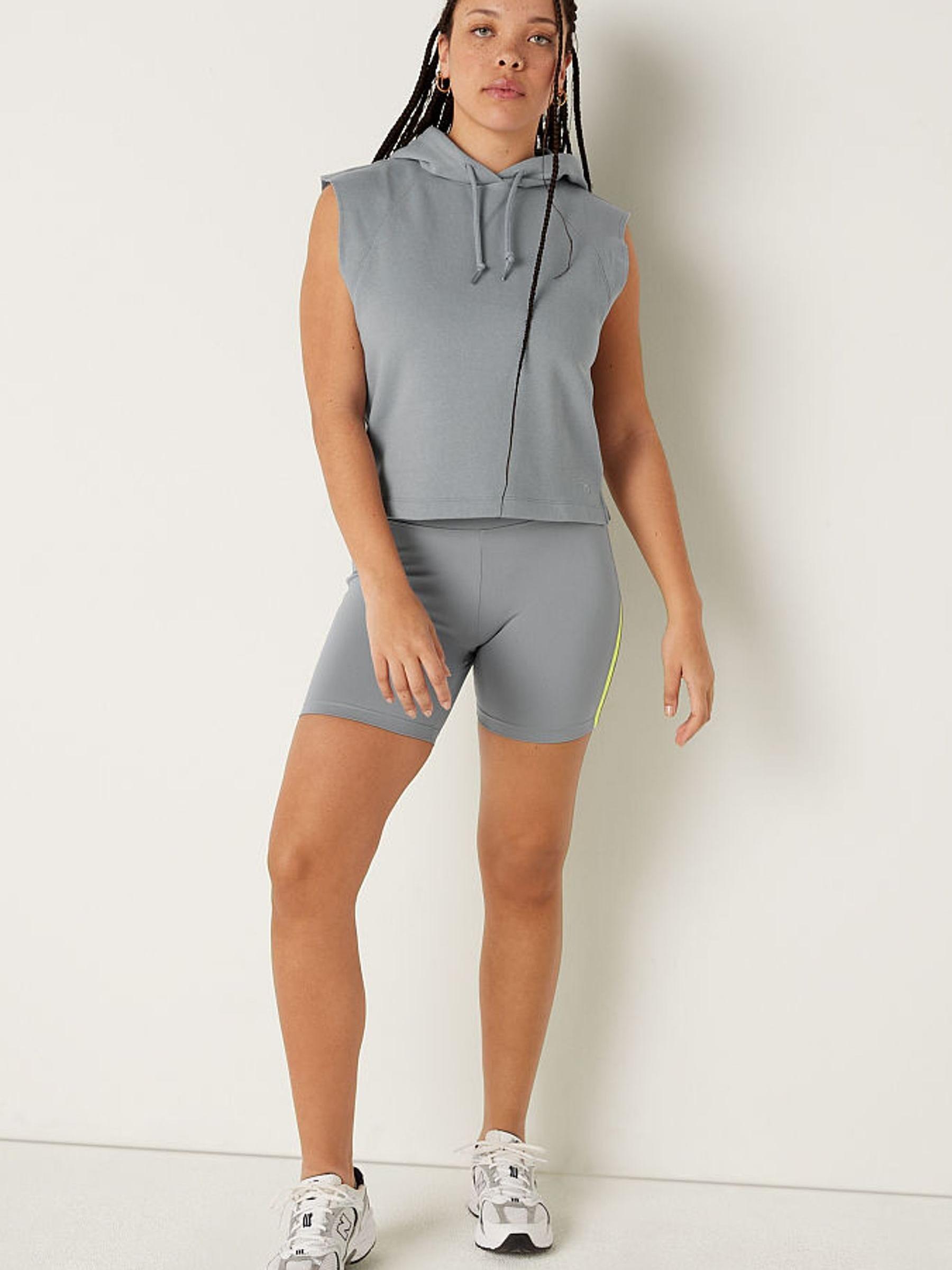 Grey Oasis Cropped Sleeveless Hoodie - Image 3 of 4
