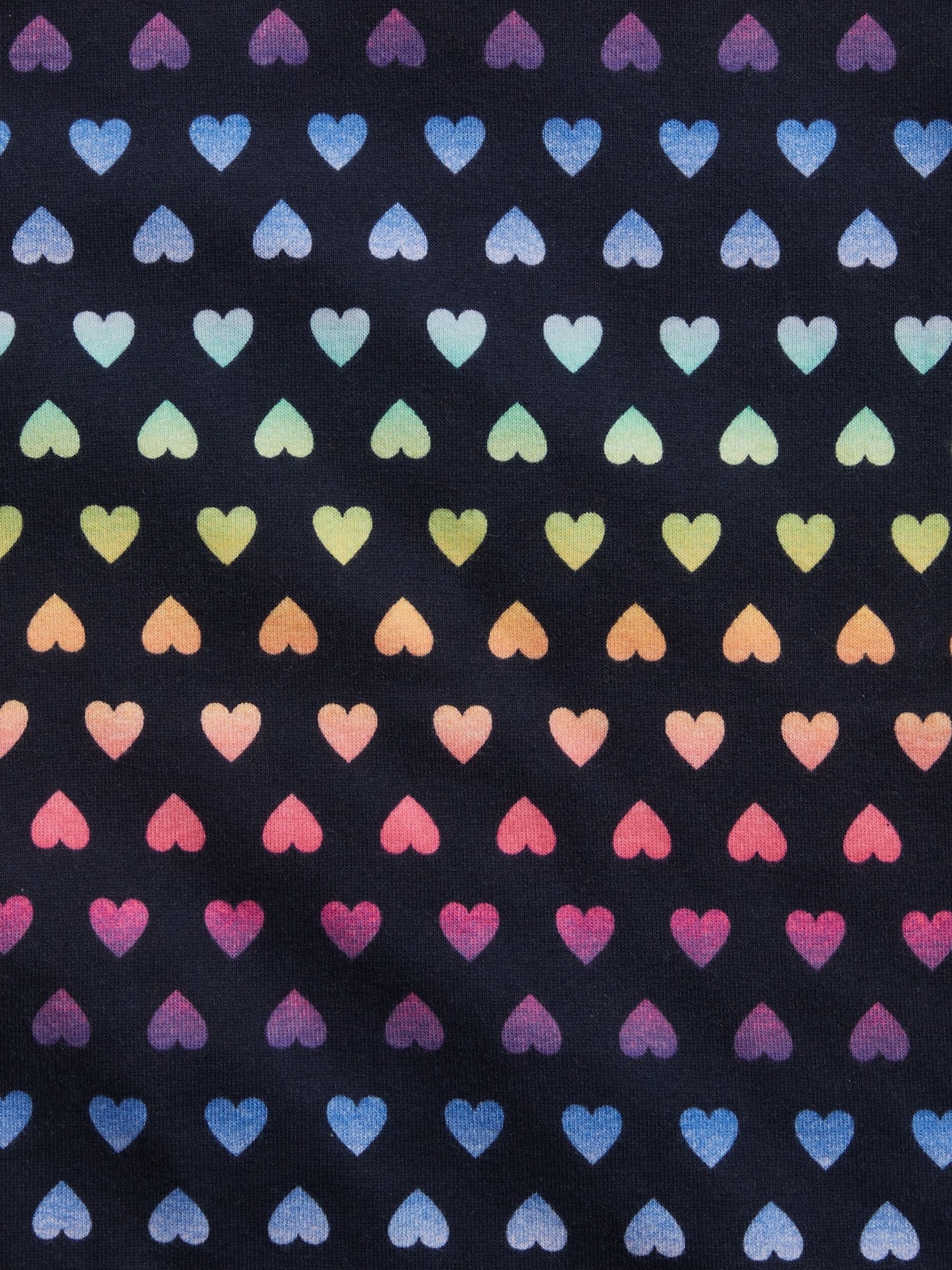 Blue Graphic Heart Print Long Sleeve Pyjamas - Image 7 of 7
