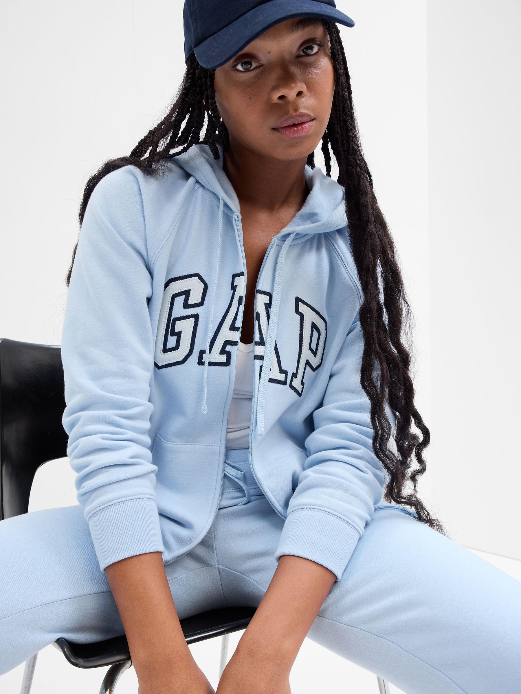 Blue Logo Zip Up Hoodie - Image 1 of 3