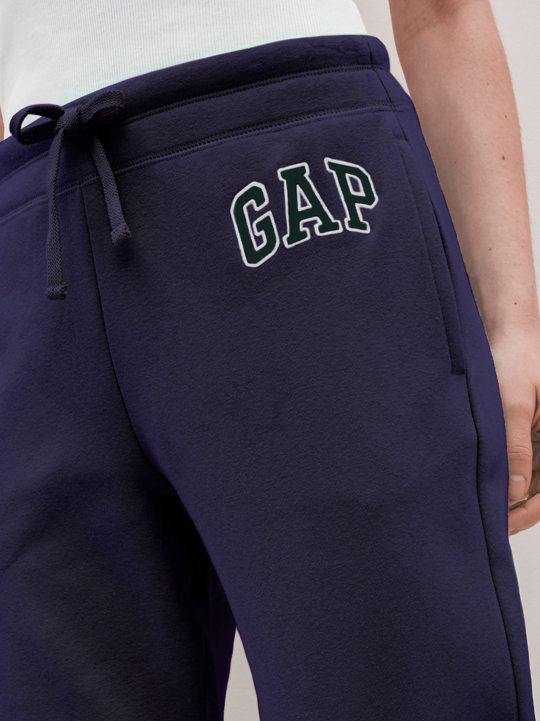Navy Blue Vintage Arch Logo Fleece-Lined Joggers - Image 6 of 6