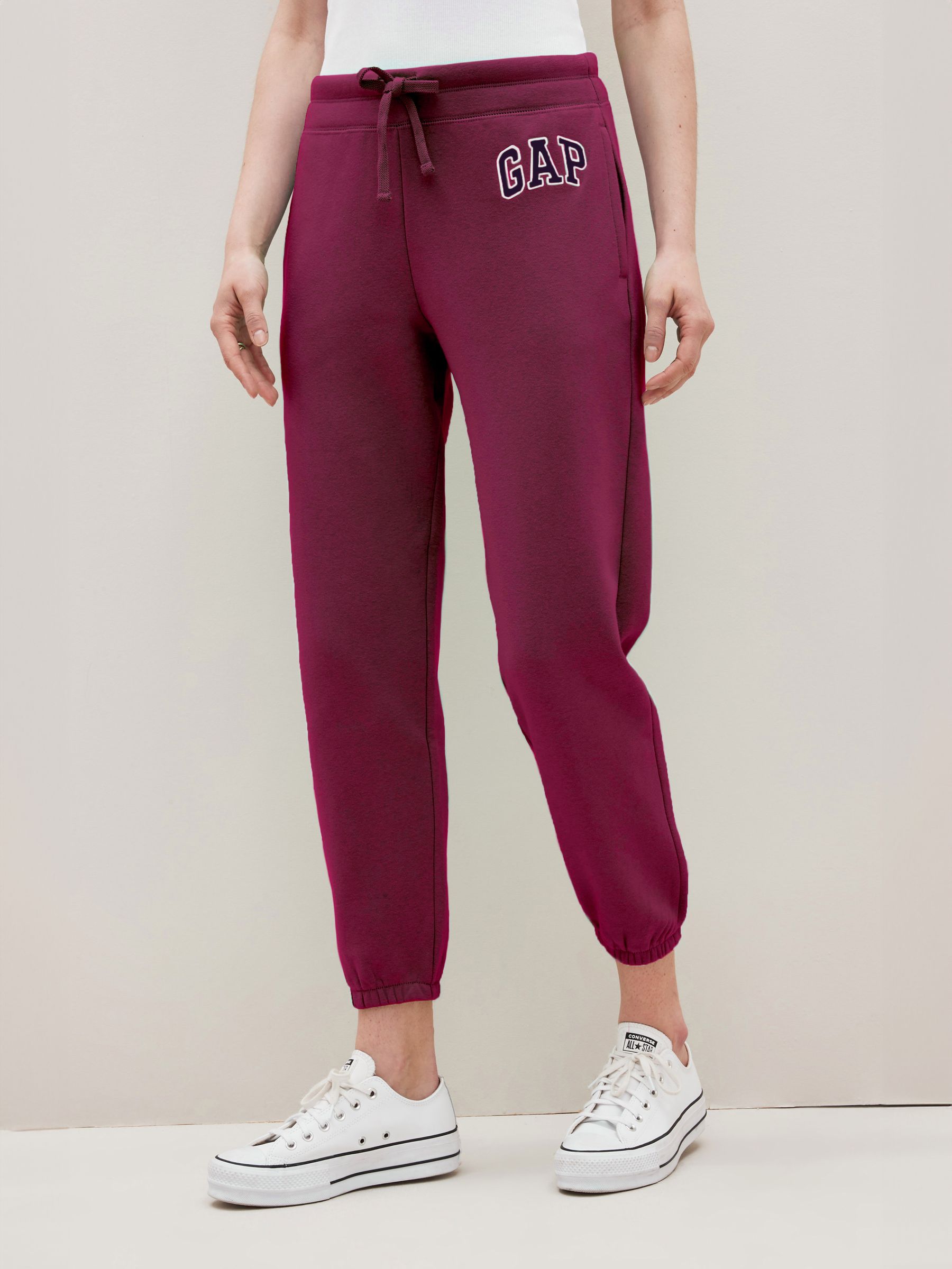 Purple Burgundy Vintage Arch Logo Joggers - Image 2 of 4