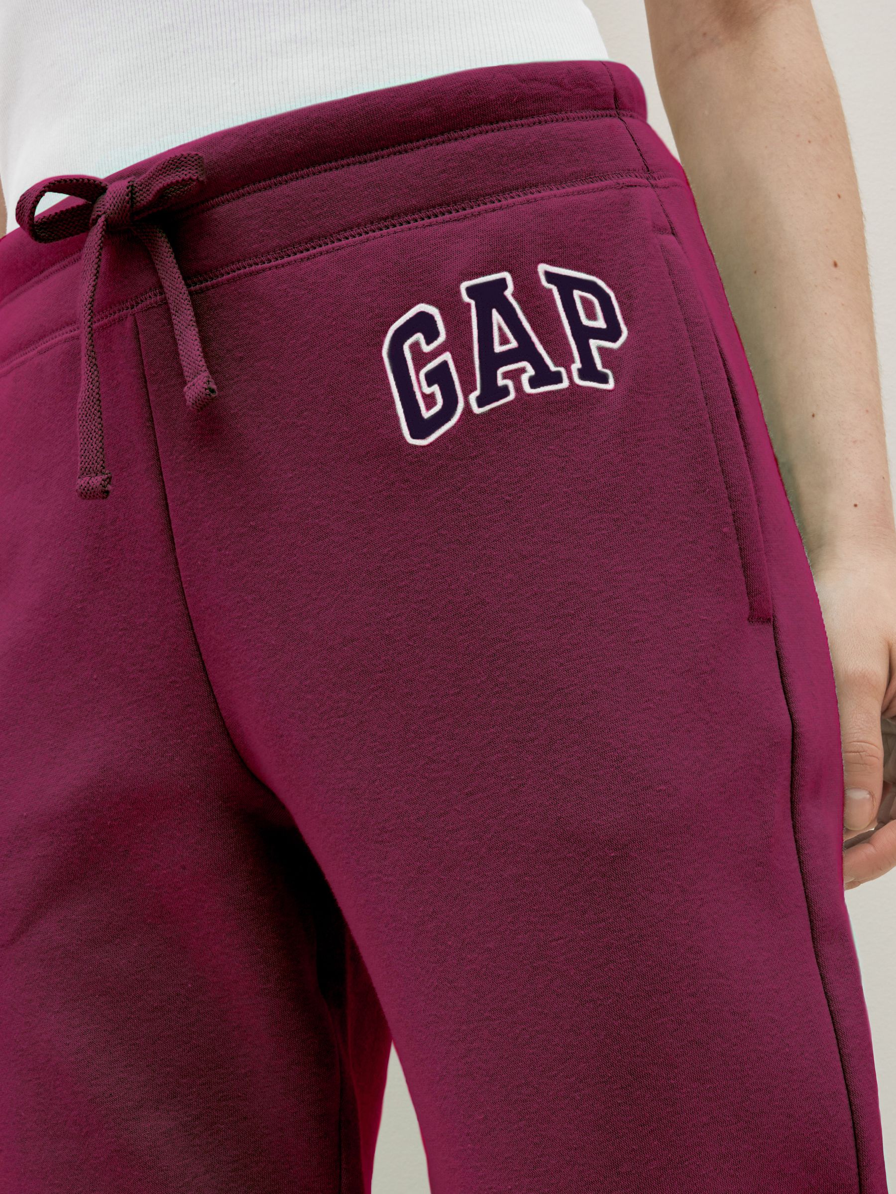 Purple Burgundy Vintage Arch Logo Joggers - Image 4 of 4