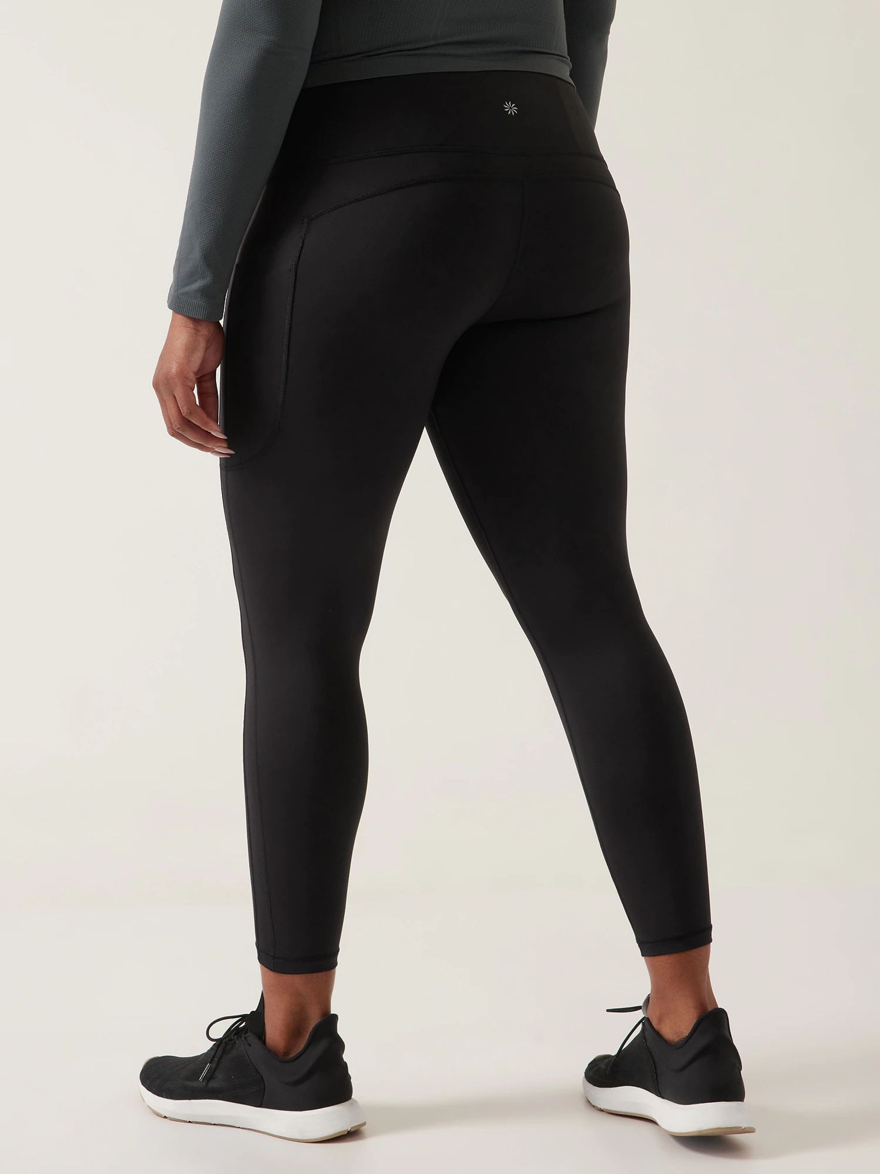 Athleta Black 7/8 Length Saluation High Waisted Pocket Leggings - Image 5 of 6