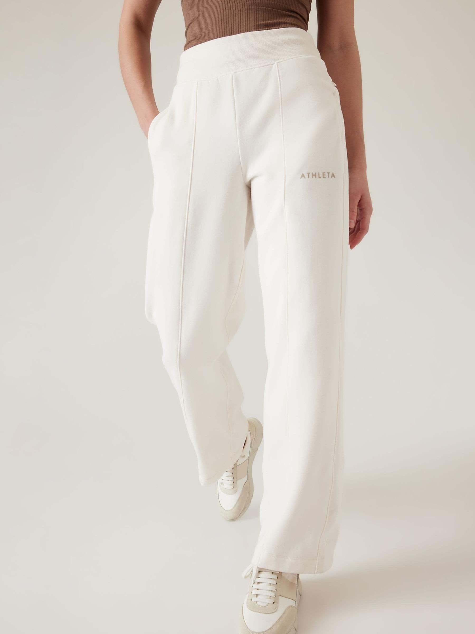 Athleta Cream Straight Leg Sweatpant Joggers - Image 3 of 5