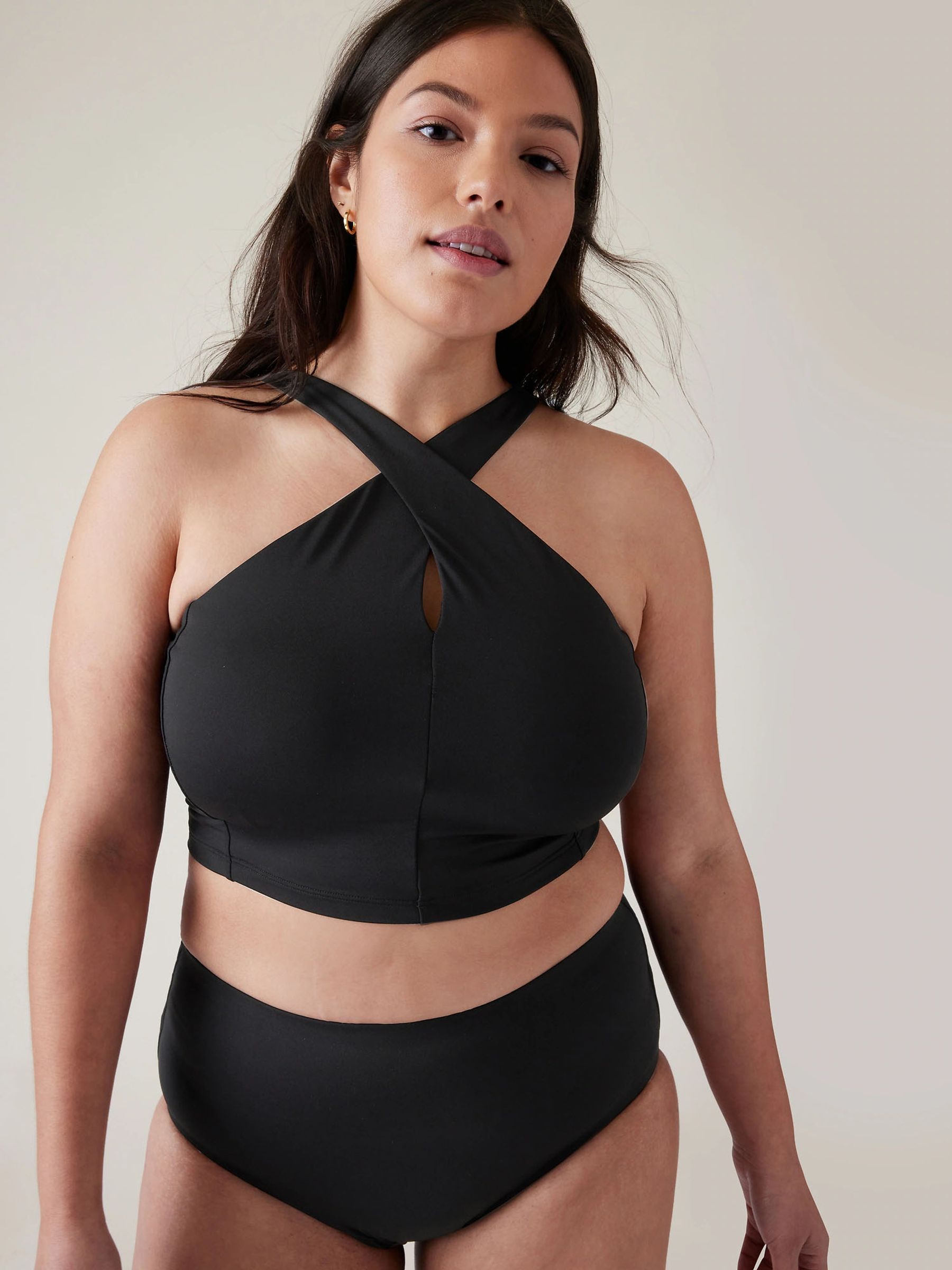 Athleta Black D-DD Cup Crossed Bikini Top - Image 4 of 5