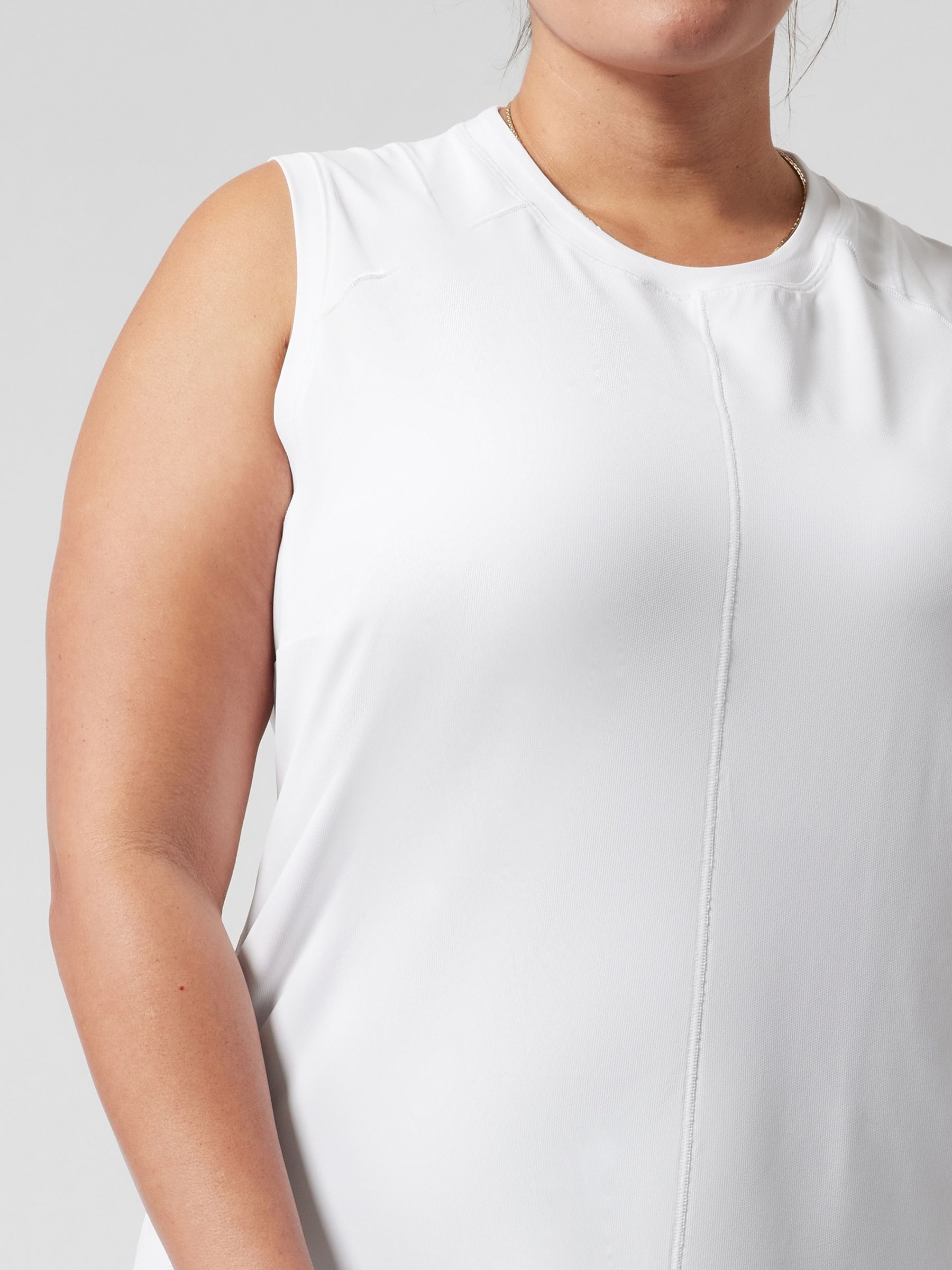 Athleta White High Neck UPF Mesh Tank - Image 7 of 7