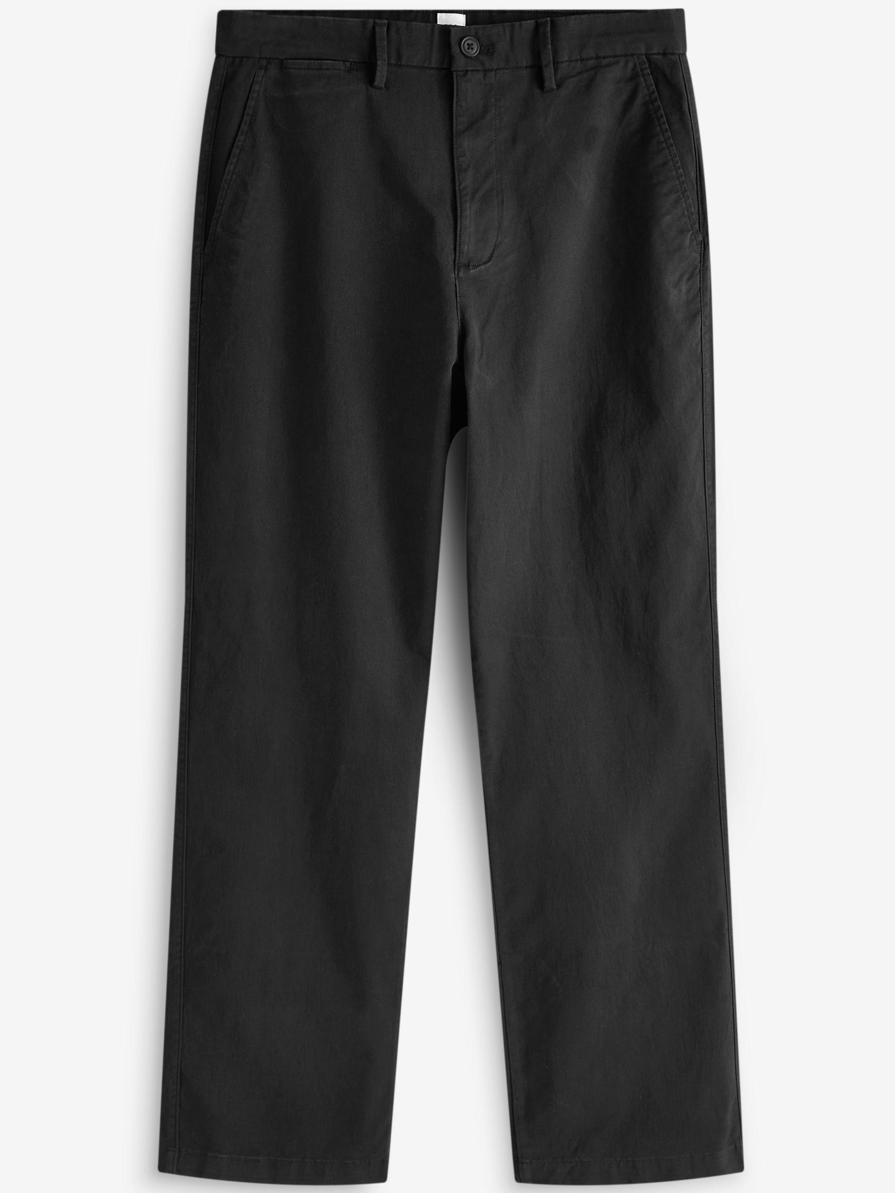 Black Essential Chino Trousers Loose Taper Fit - Image 4 of 6