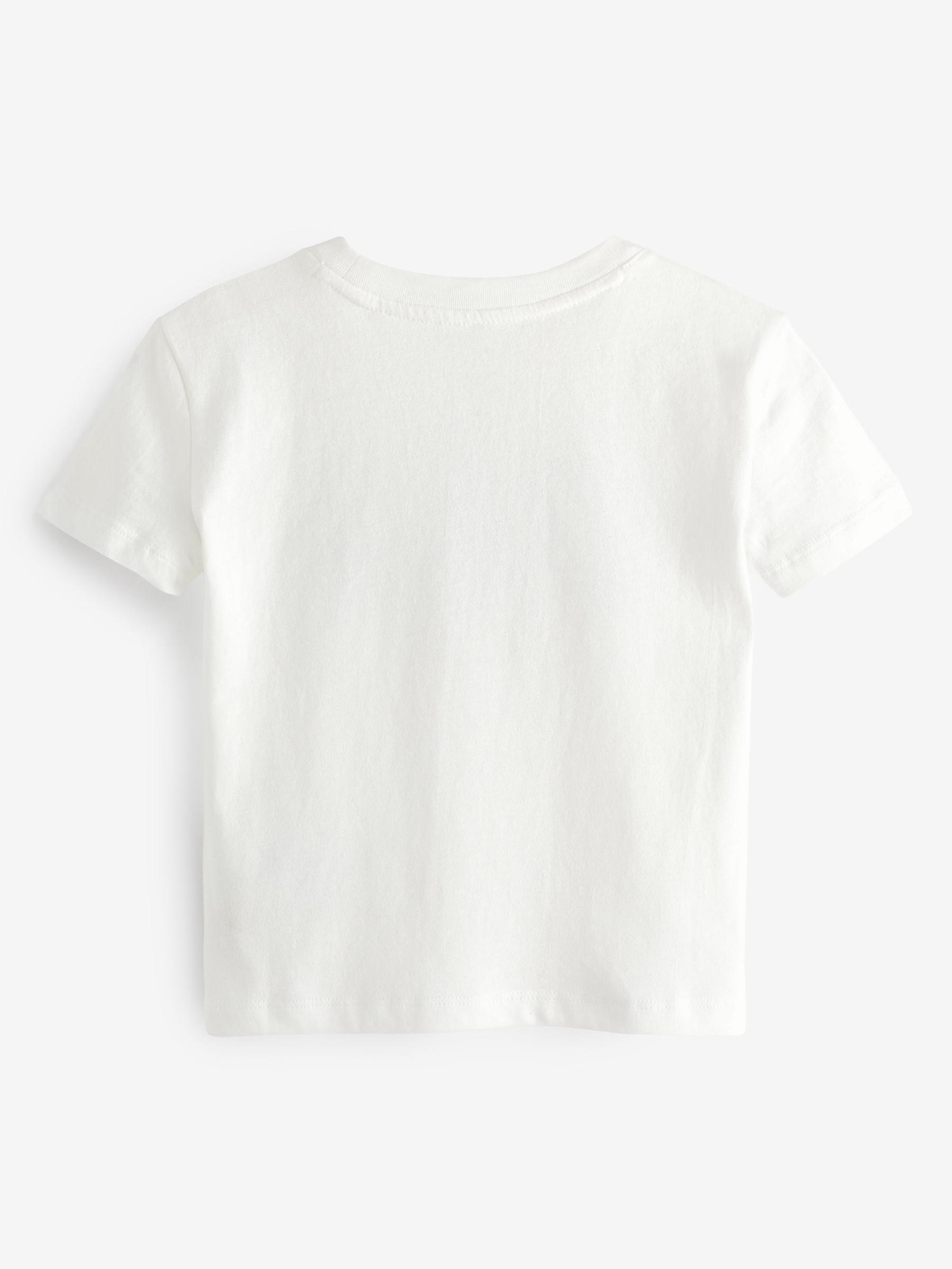 White Organic Cotton Bear Logo Short Sleeve T-Shirt - Image 2 of 4