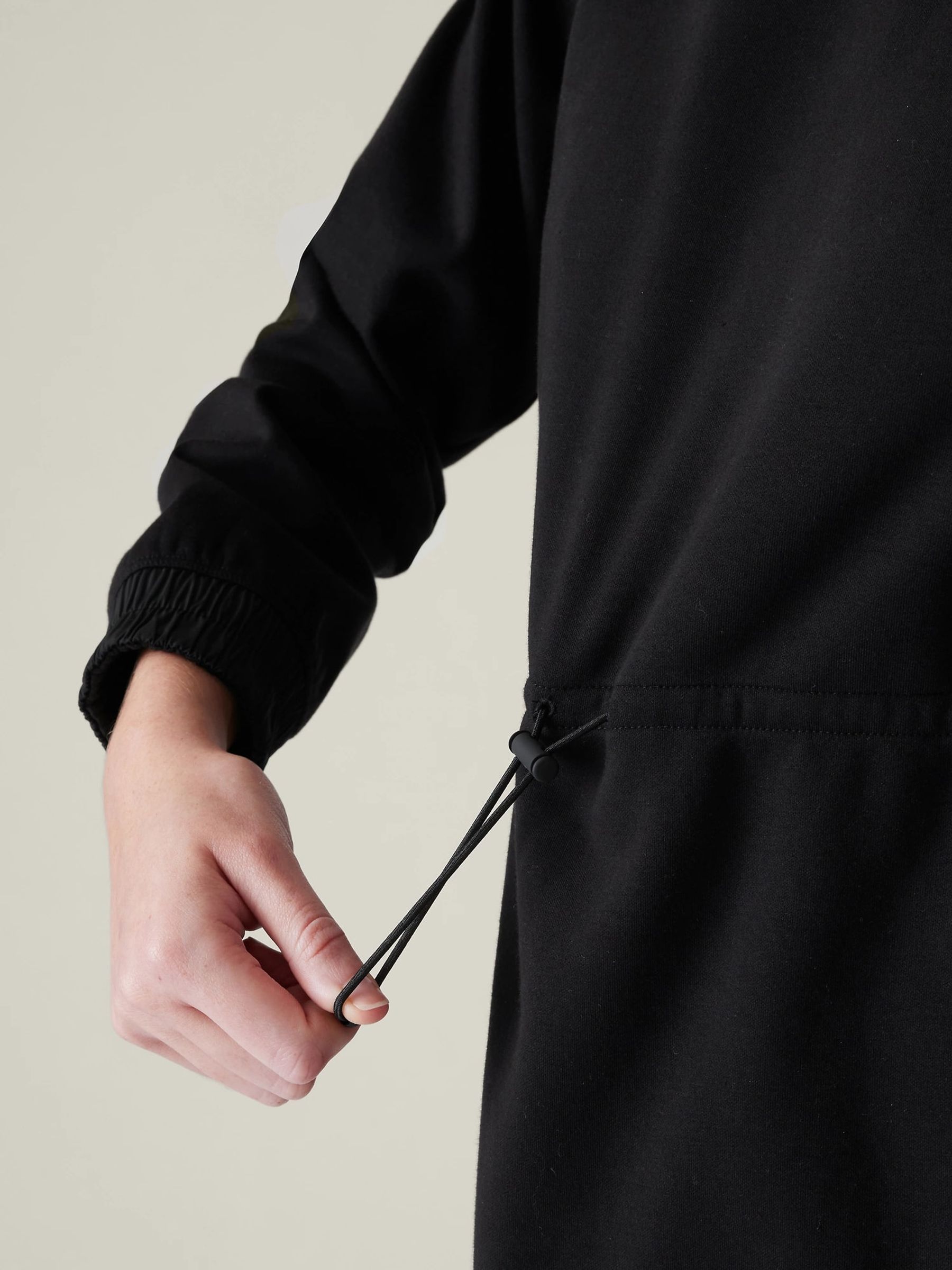 Athleta Black Crew Neck Cinched Lightweight Sweatshirt - Image 7 of 7