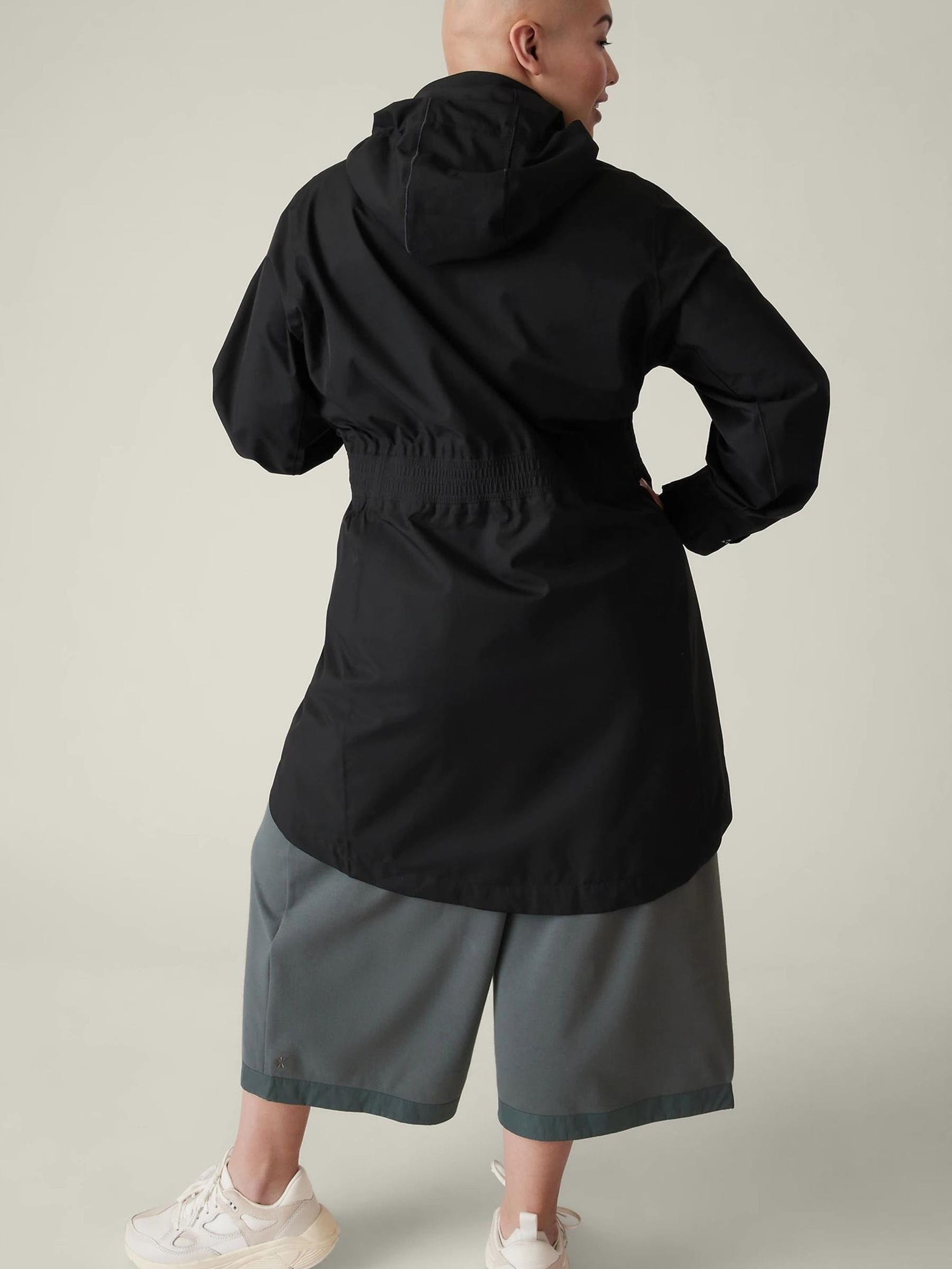 Athleta Black Waterproof Hooded Parka - Image 2 of 2