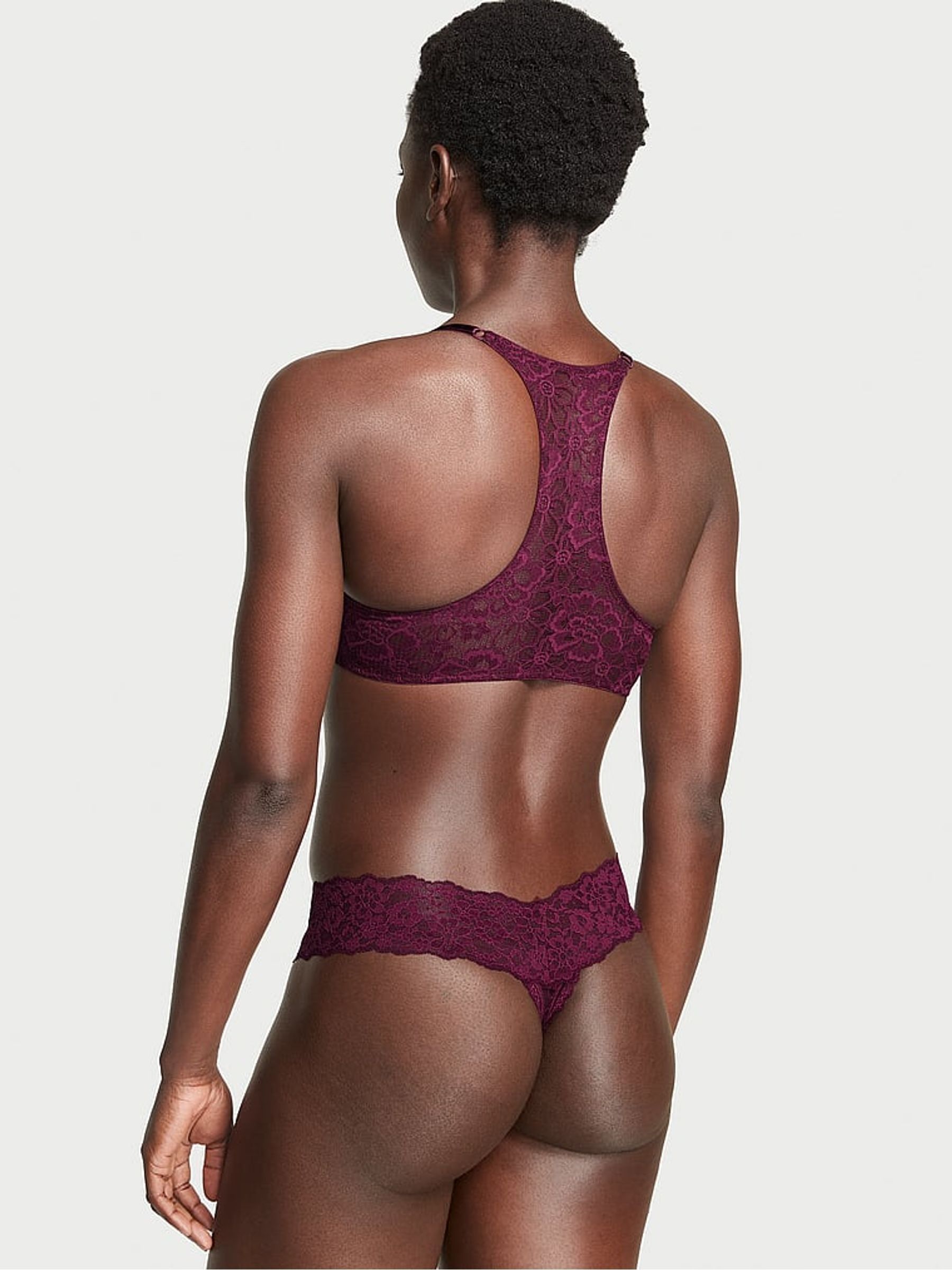 Burgundy Red Thong Knickers - Image 2 of 3