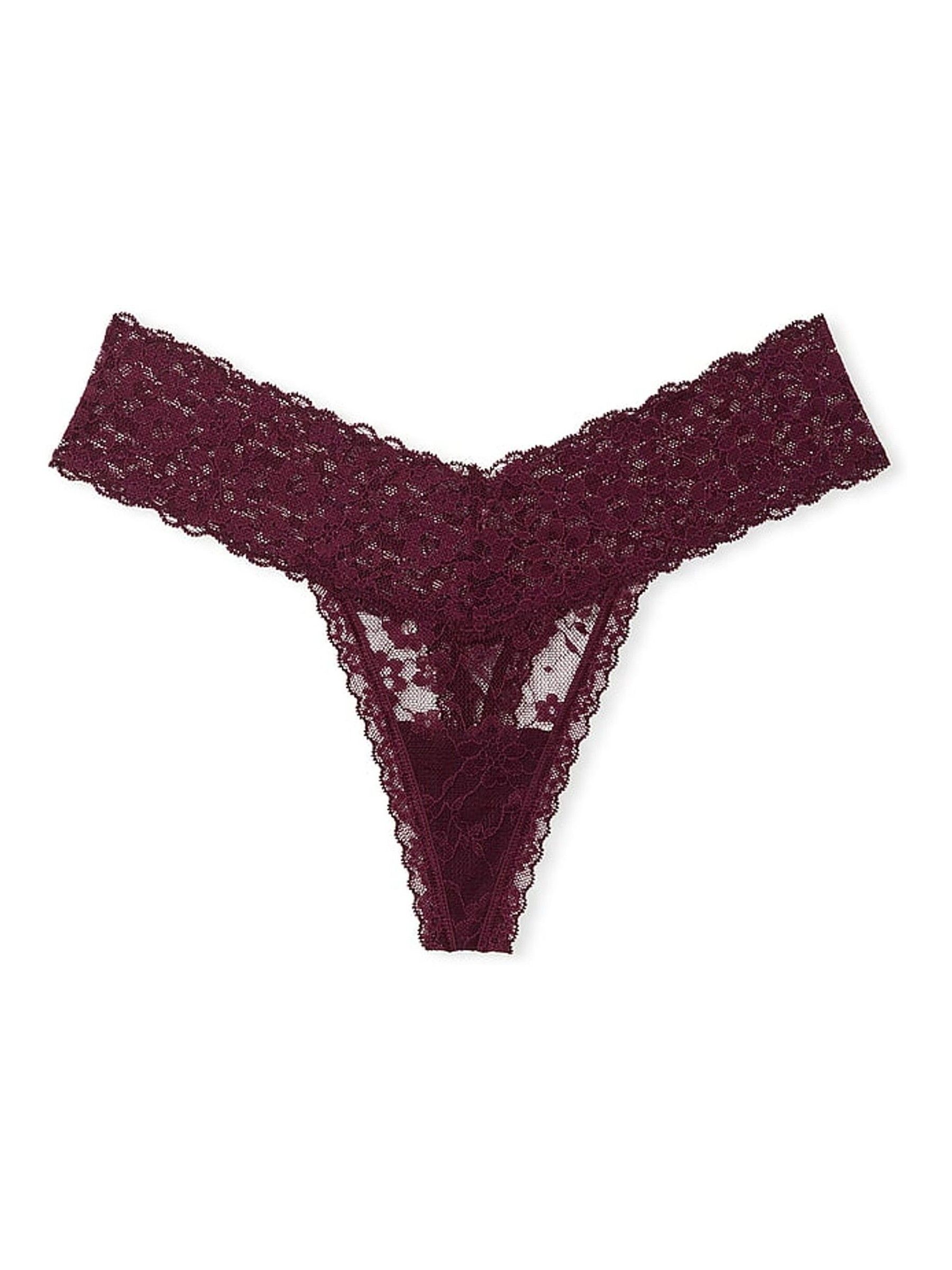 Burgundy Red Thong Knickers - Image 3 of 3