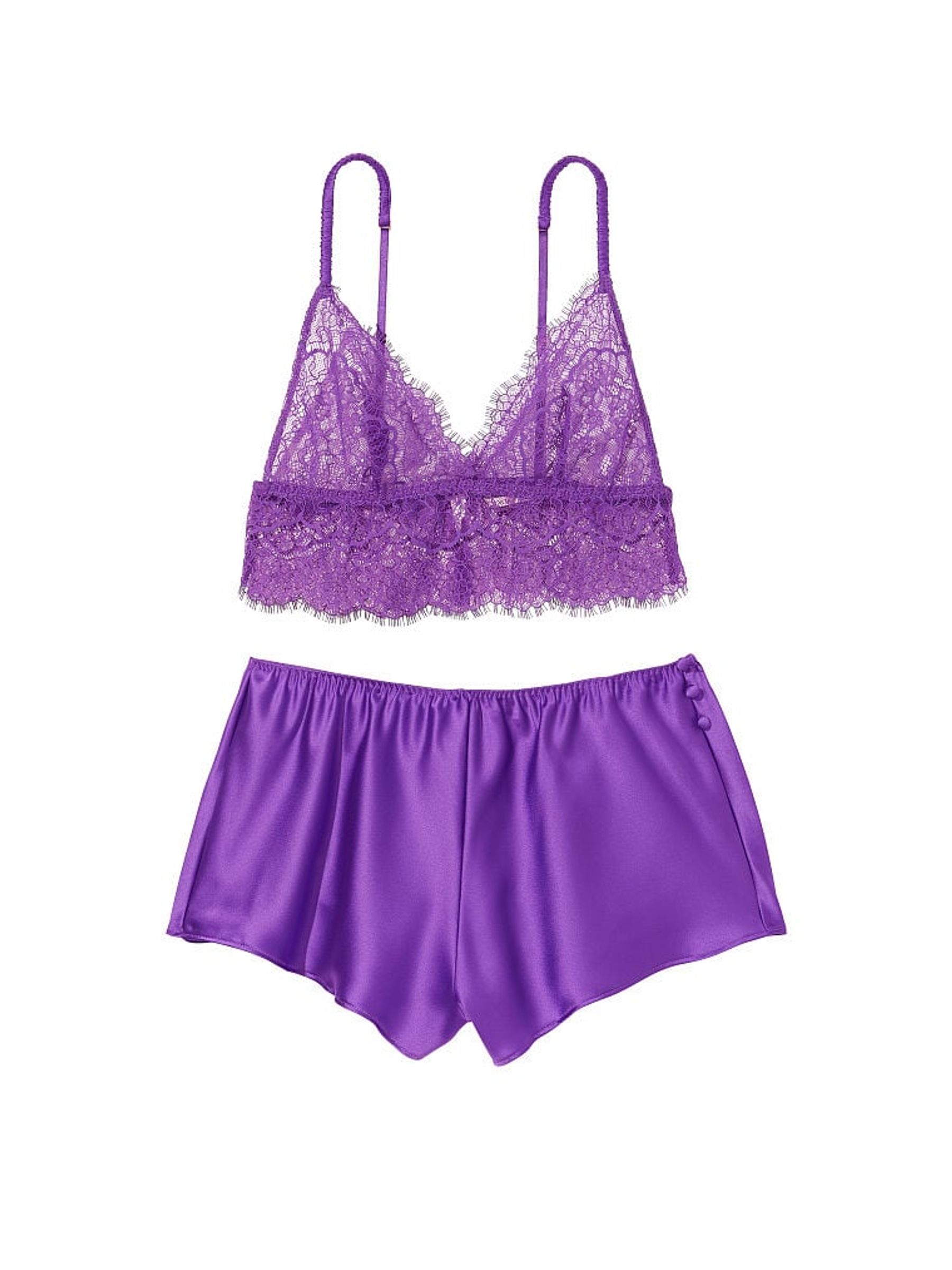 Violetta Purple Lace Cami Set - Image 3 of 3
