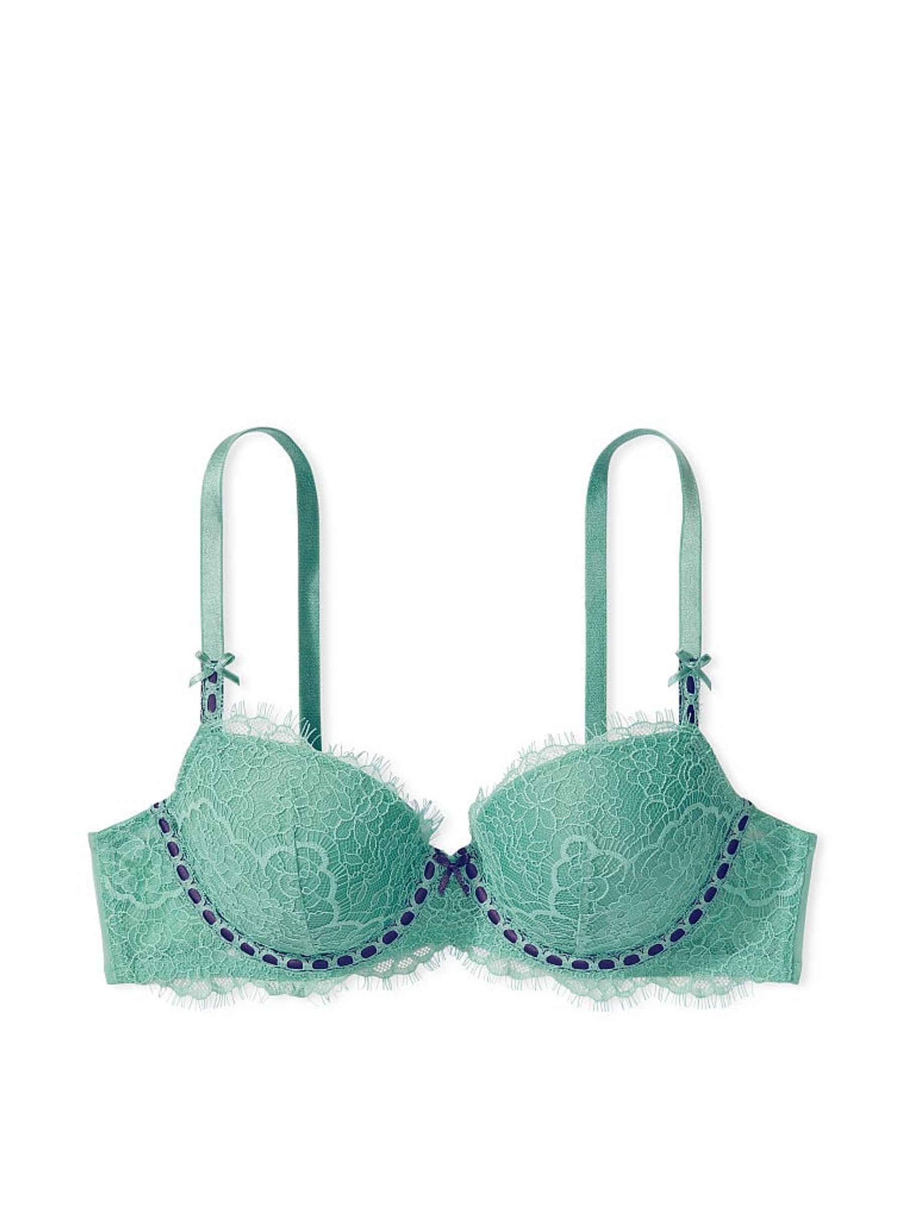 Parasail Green Ribbon Slot Lightly Lined Demi Bra - Image 3 of 3