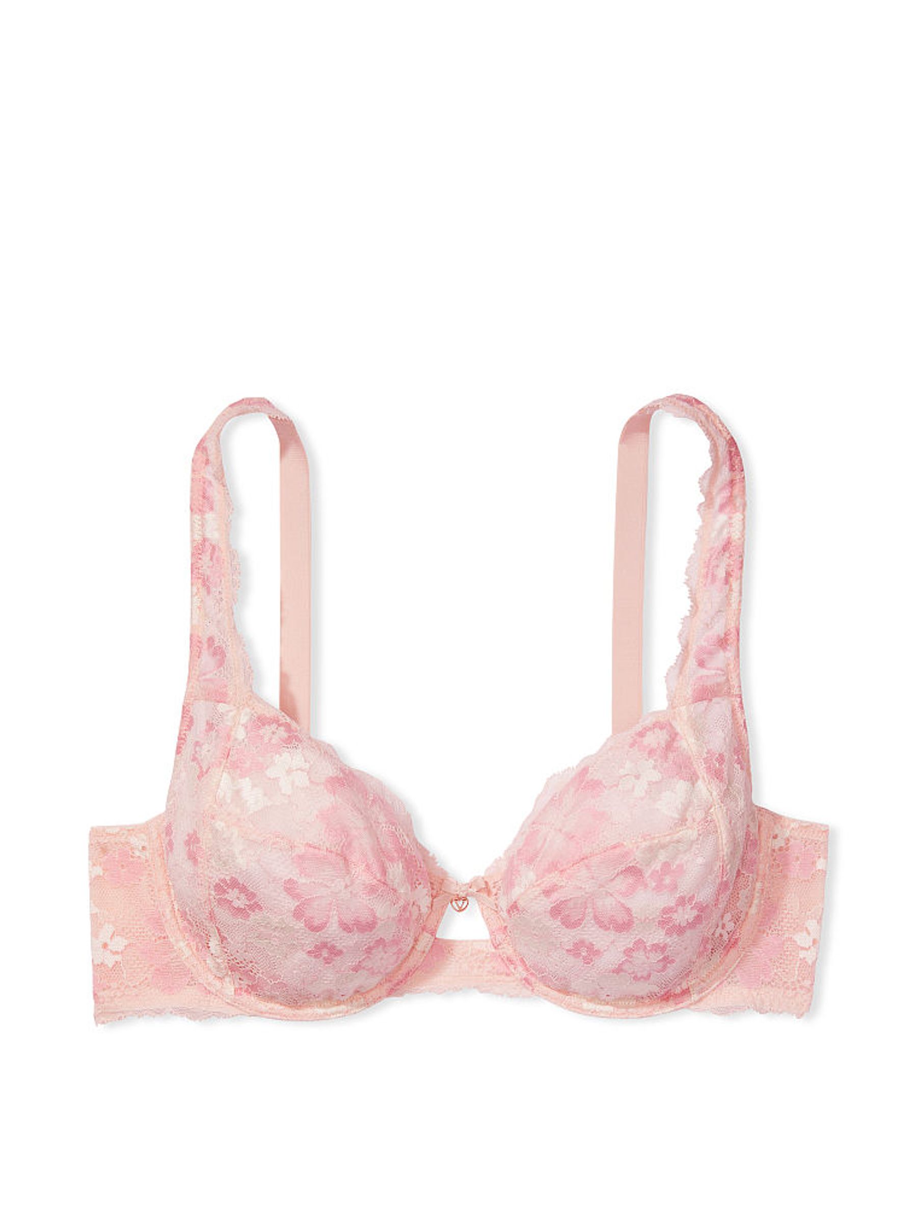 Purest Pink Lace Unlined Demi Bra - Image 3 of 3