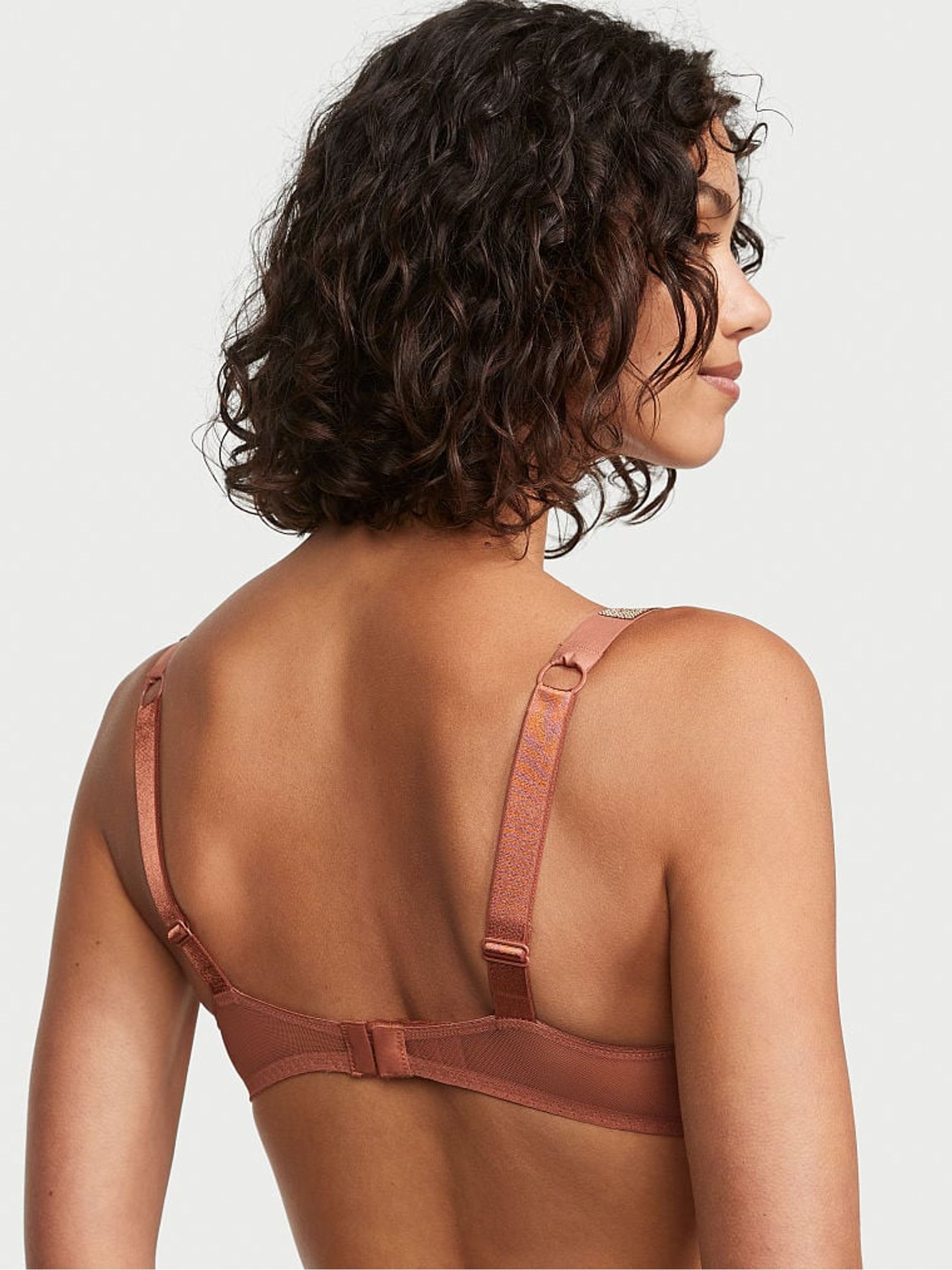 Chemise Nude Lace Shine Strap Push Up Bra - Image 2 of 3