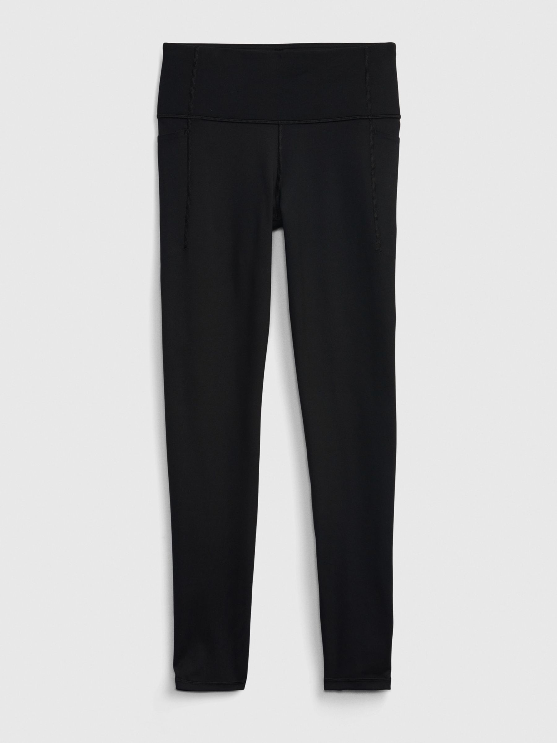 Black Full Length High Waisted Power Stretch Leggings - Image 7 of 7