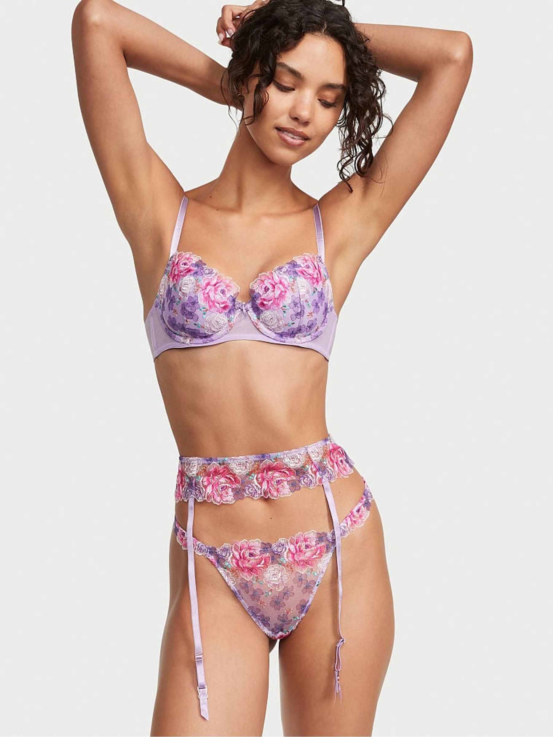 Jasmine Purple Embroidered Suspenders - Image 1 of 4