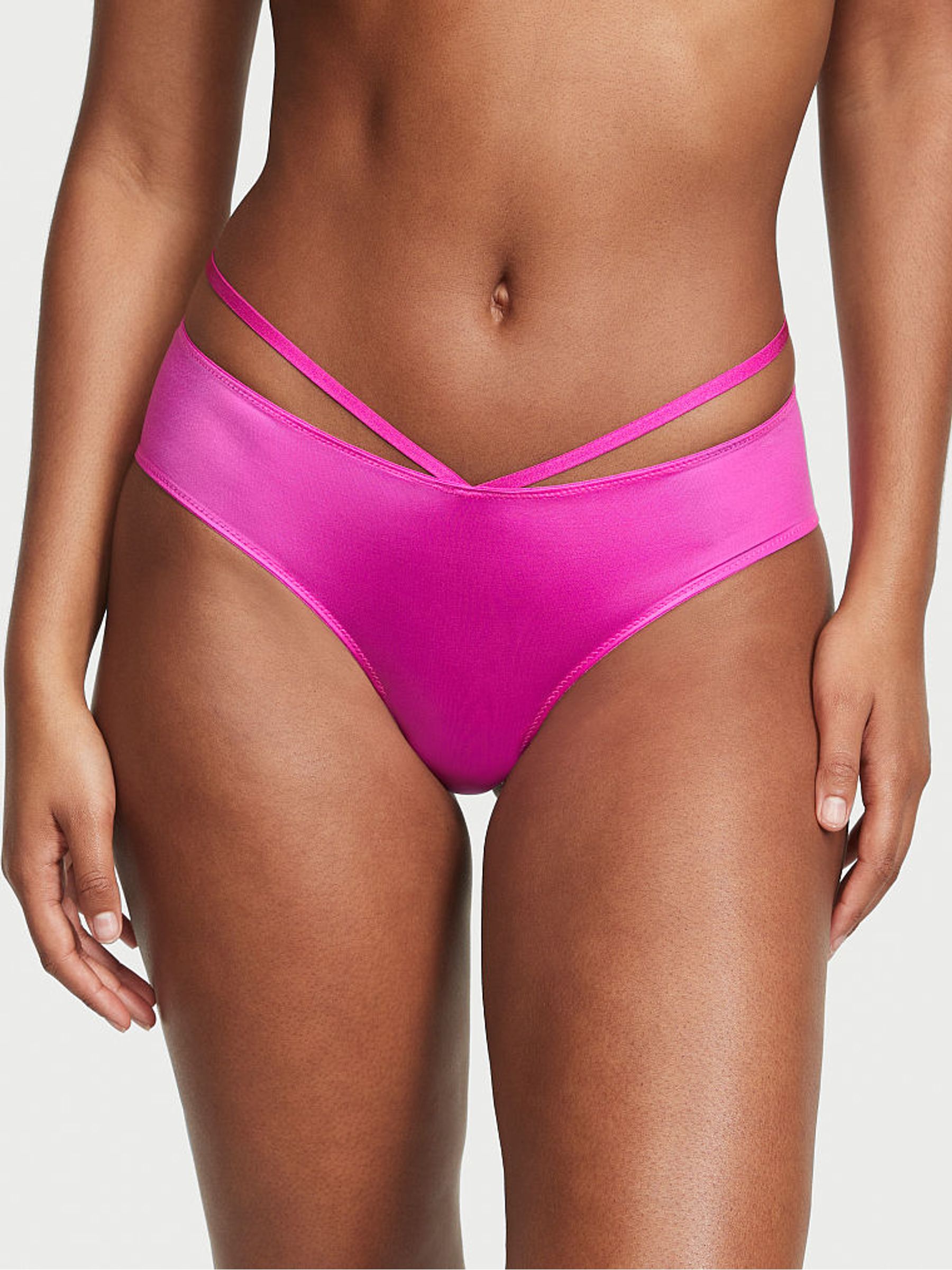 Fuchsia Frenzy Cheeky So Obsessed Strappy Cheeky Panty Knickers - Image 1 of 5