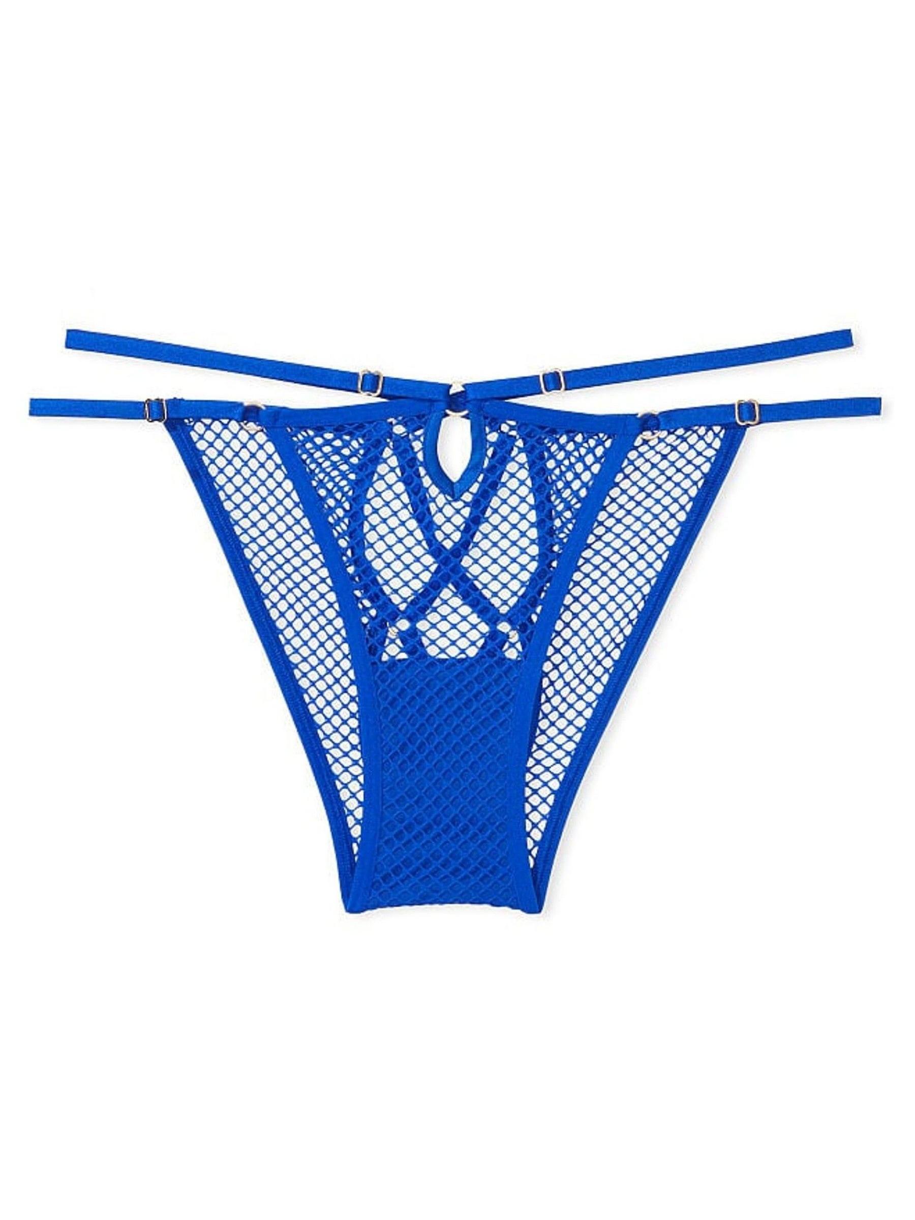 Blue Oar Fishnet Mesh Cheeky Cutout Knickers - Image 4 of 5