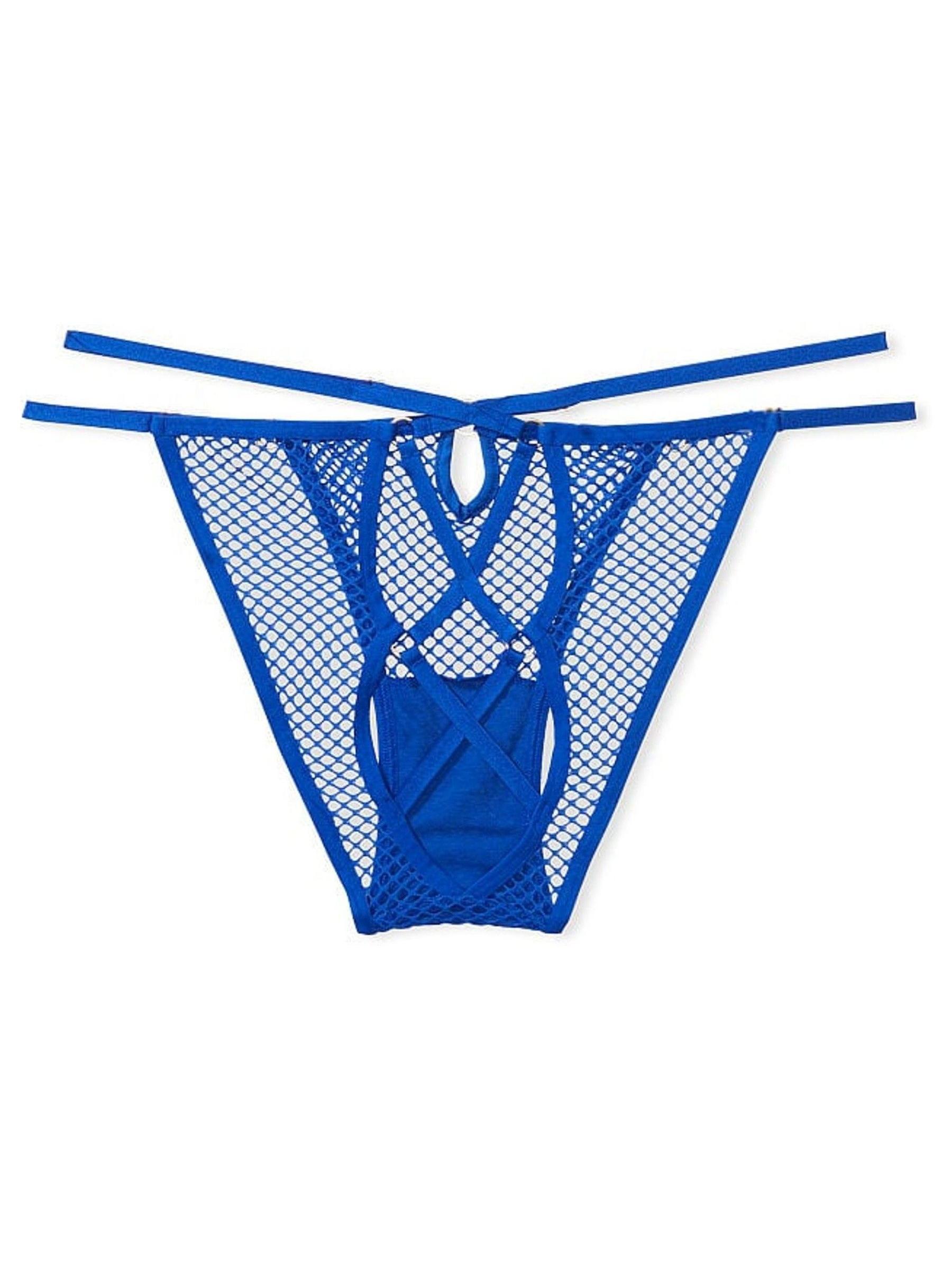 Blue Oar Fishnet Mesh Cheeky Cutout Knickers - Image 5 of 5