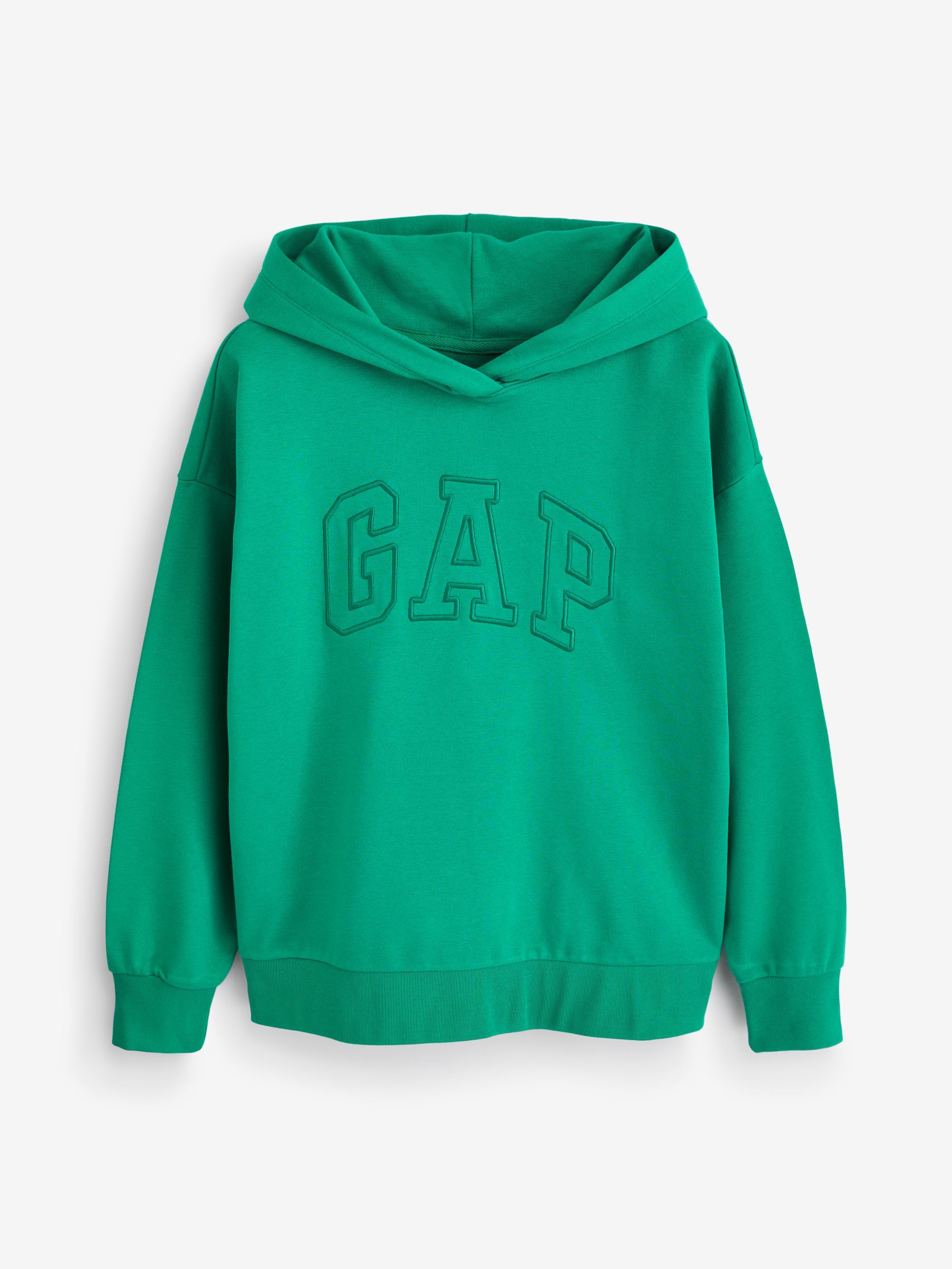 Green Monochrome Logo Hi-Low Hem Hoodie - Image 4 of 4