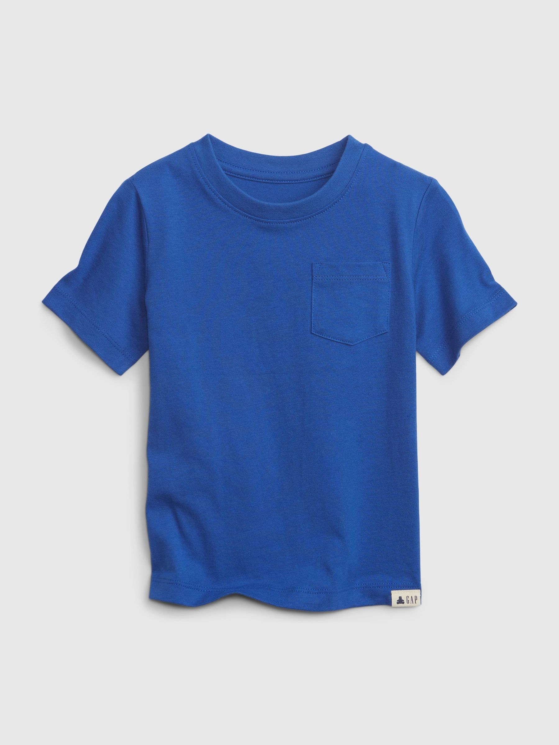 Mid Blue Pocket Short Sleeve Crew Neck T-Shirt - Image 1 of 2