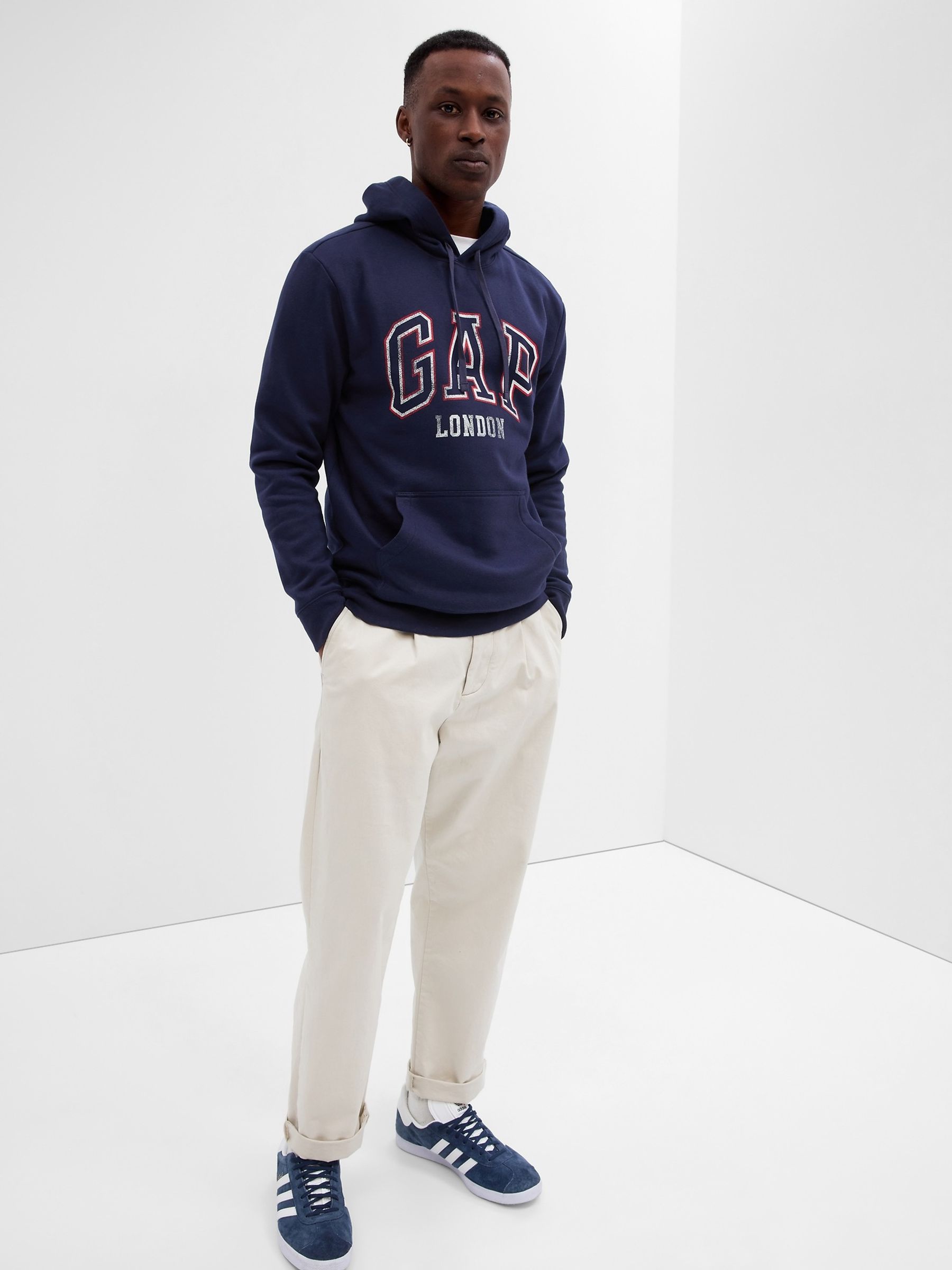 Navy Blue Logo Hoodie - Image 4 of 5