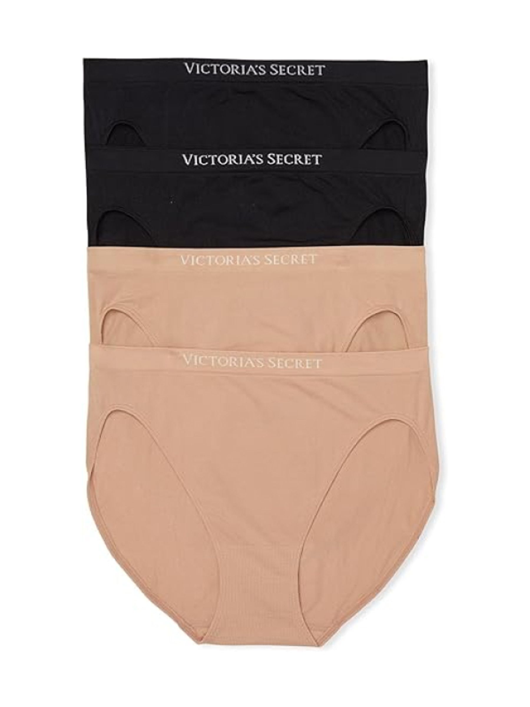 Black/Nude/White High Leg Logo 4 Multipack Knickers - Image 1 of 1