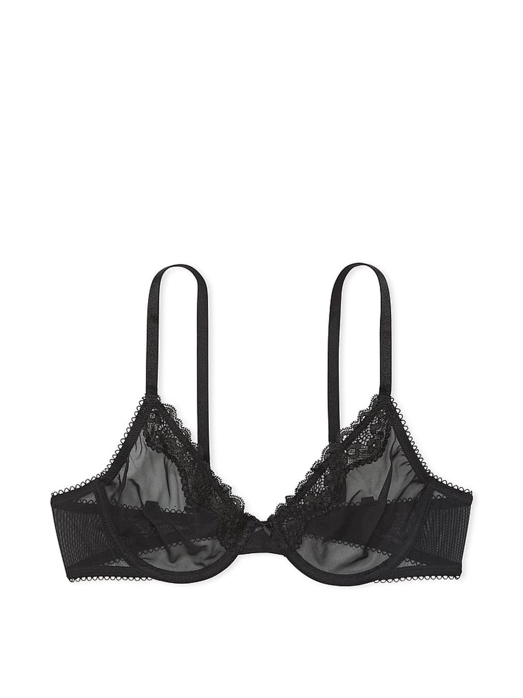 Black Unlined Demi Bra - Image 3 of 3
